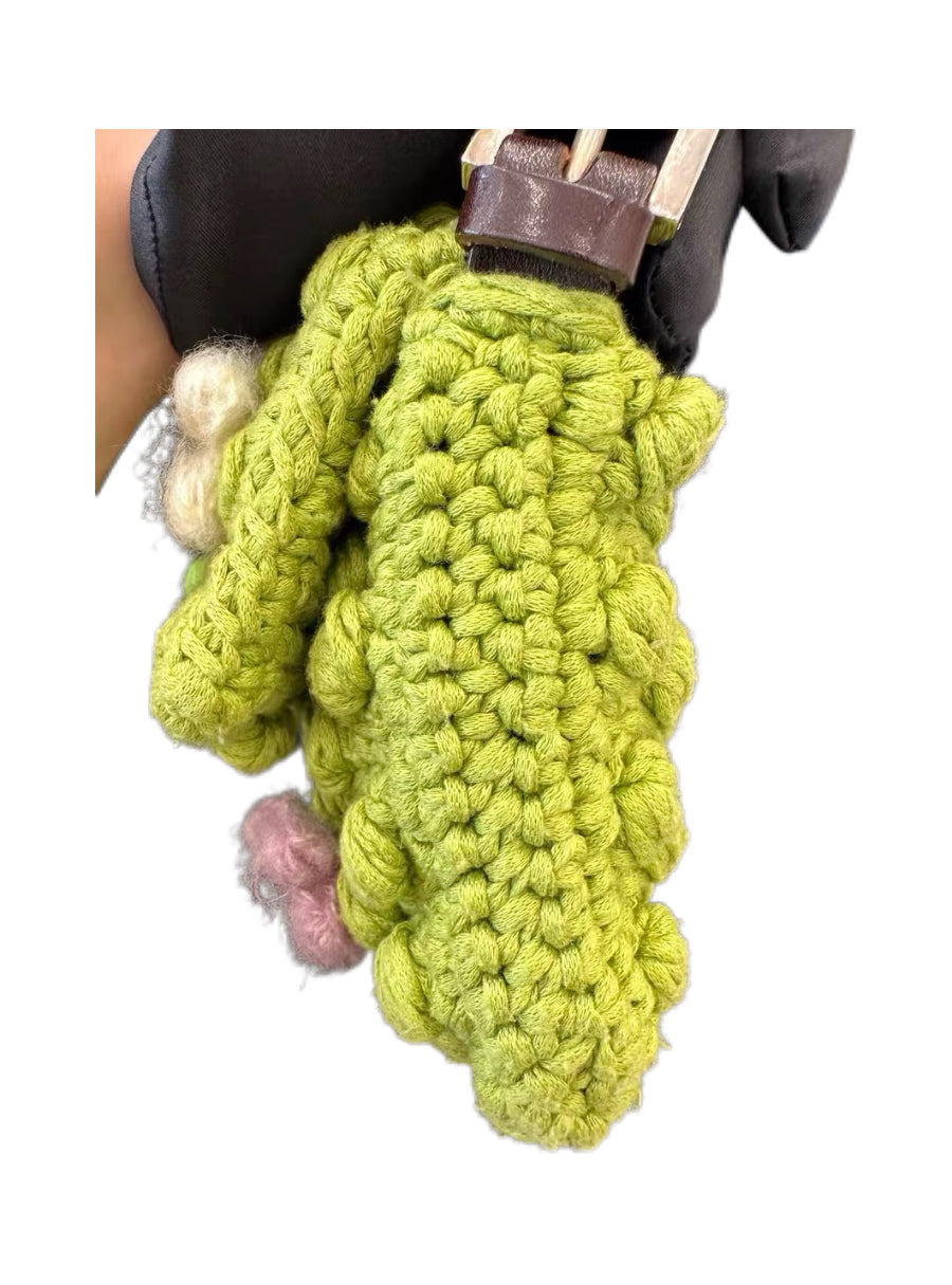 Fendi Vintage Floral Crochet Baguette Shoulder Bag