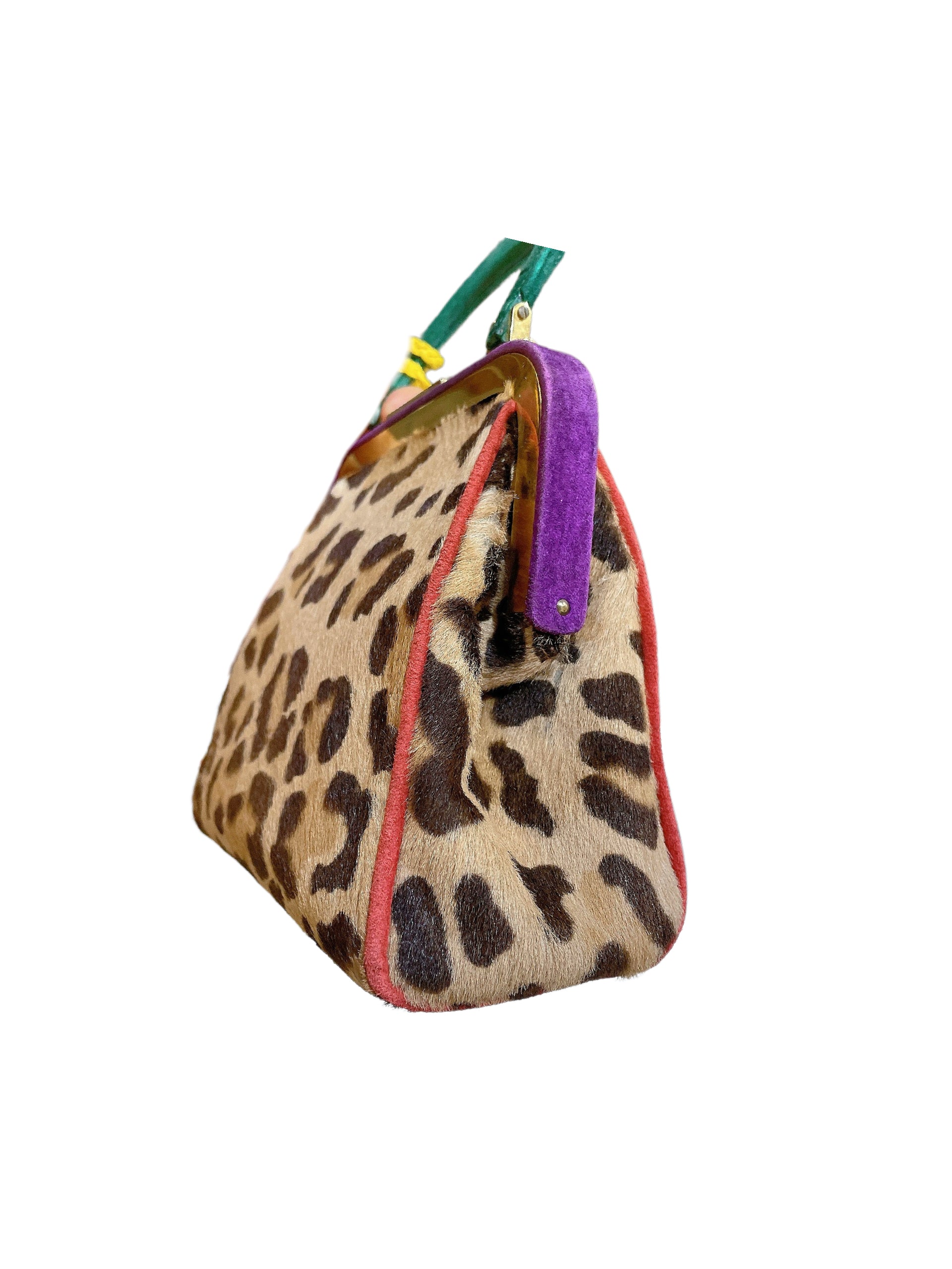 Christian Dior by John Galliano Leopard Pony Hair Doctor Bag Vintage Mini Top Handle Rare Archive Piece