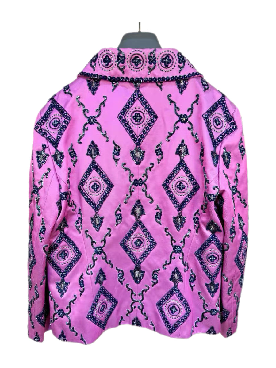 Christian Dior by John Galliano 2008 Cruise Runway Hand-Beaded Embroidered Silk Jacket