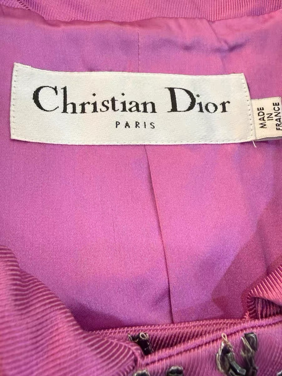 Christian Dior by John Galliano 2008 Cruise Runway Hand-Beaded Embroidered Silk Jacket