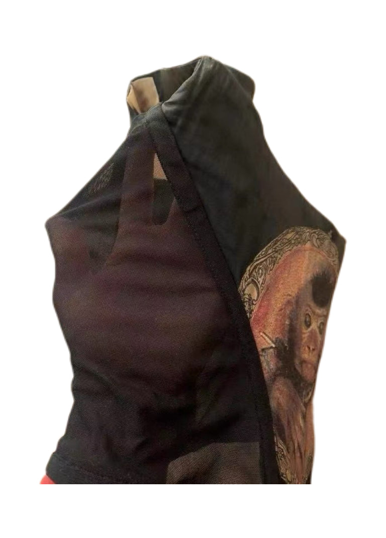 Vivienne Westwood 1992 Monkey Print Silk Corset
