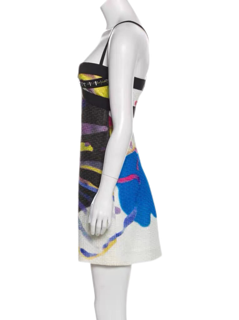 Versace Mainline Abstract Print Bustier Dress