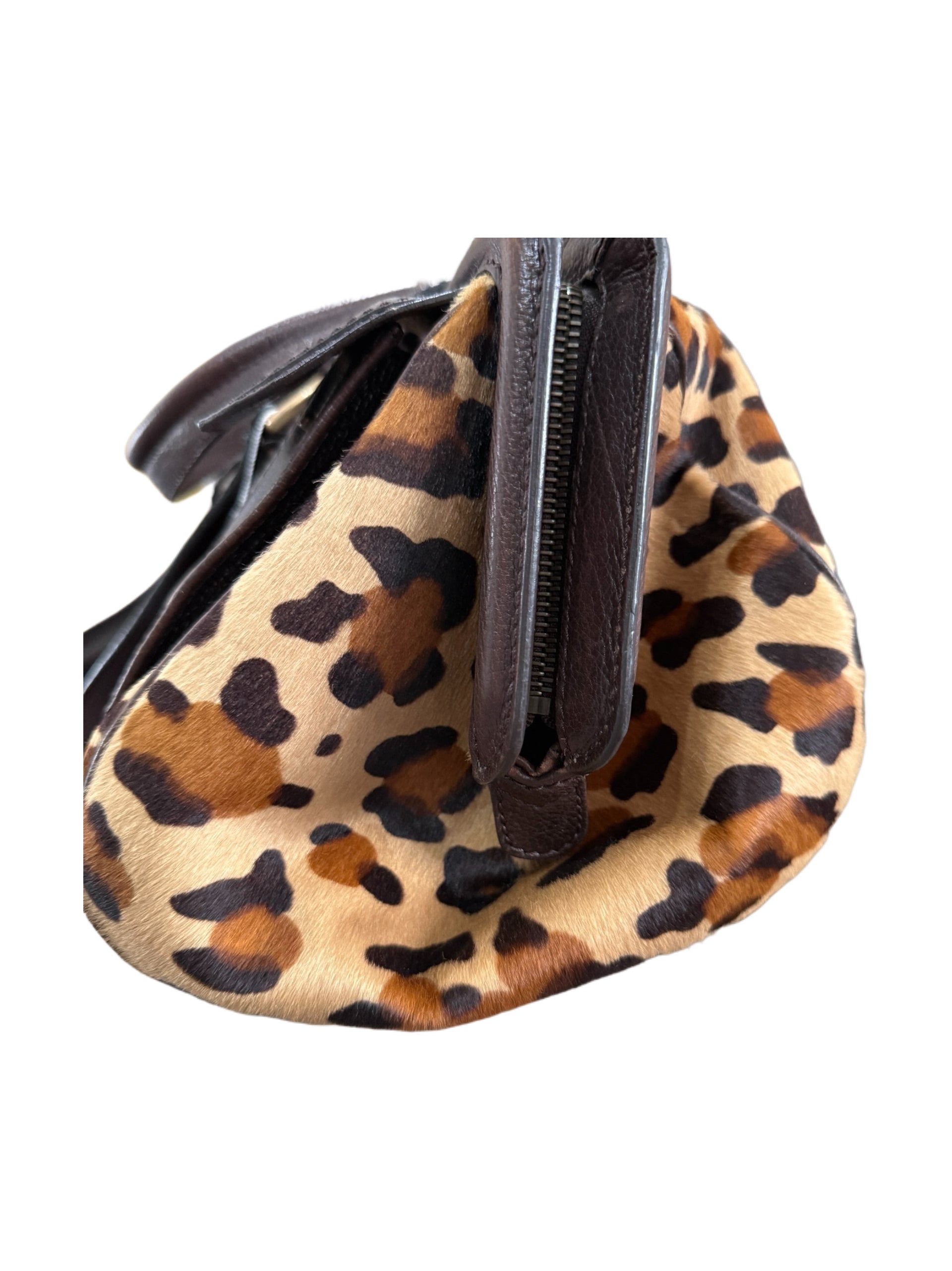 Celine Vintage Leopard Pony Hair Doctor Bag – Rare Large Boston Style Leather Handbag