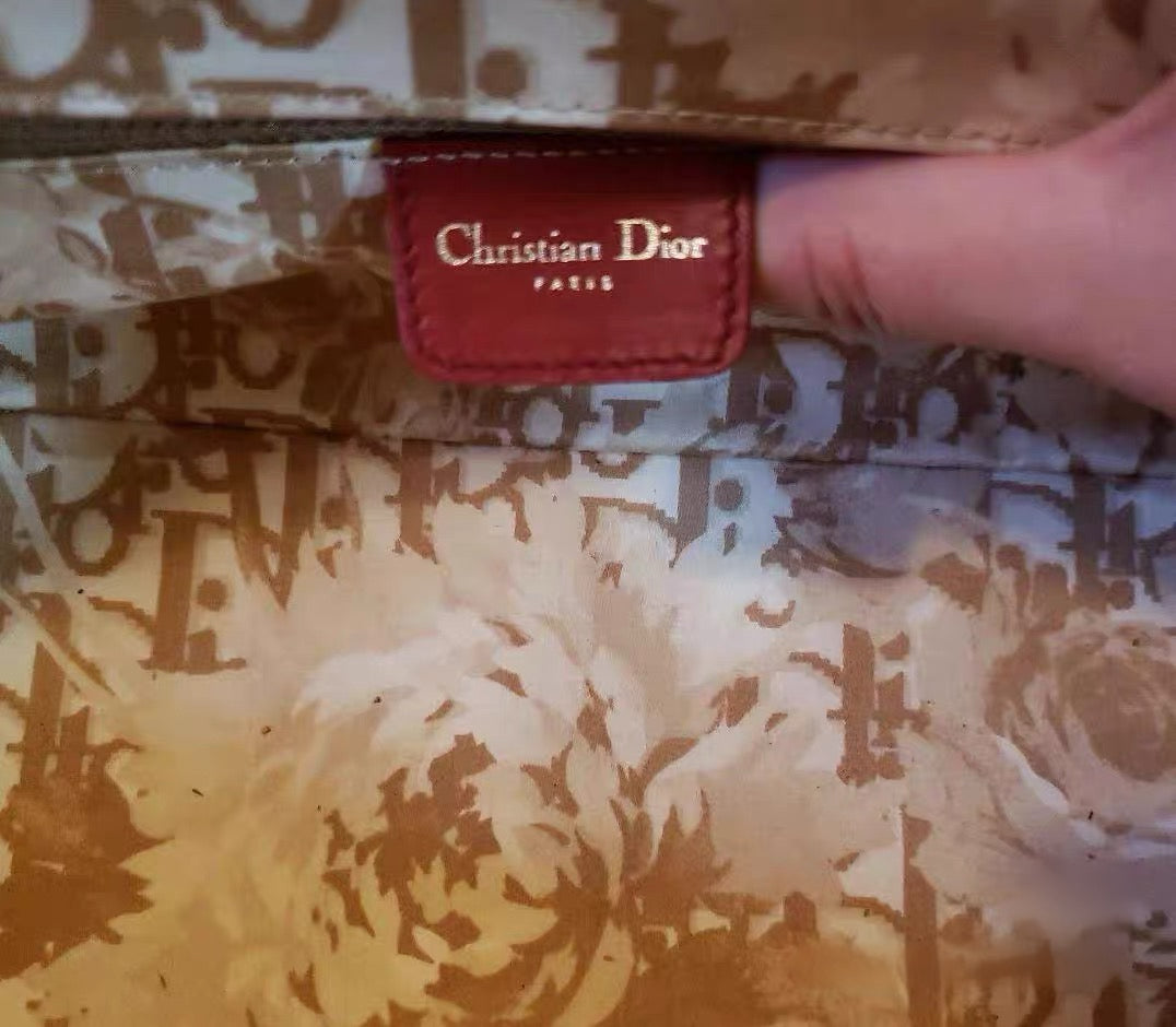 Christian Dior by John Galliano 2005 CD Pocket Detective Bag – Rare Red Leather Double Saddle Archive Piece