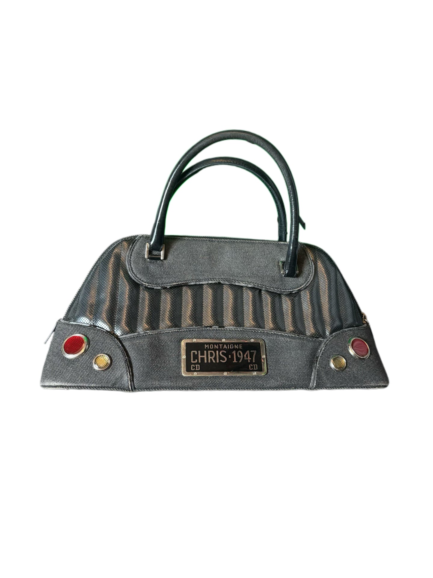 Dior by John Galliano Cadillac 1947 Car Bag Vintage Runway Handbag Leather Denim Rare Archive Piece