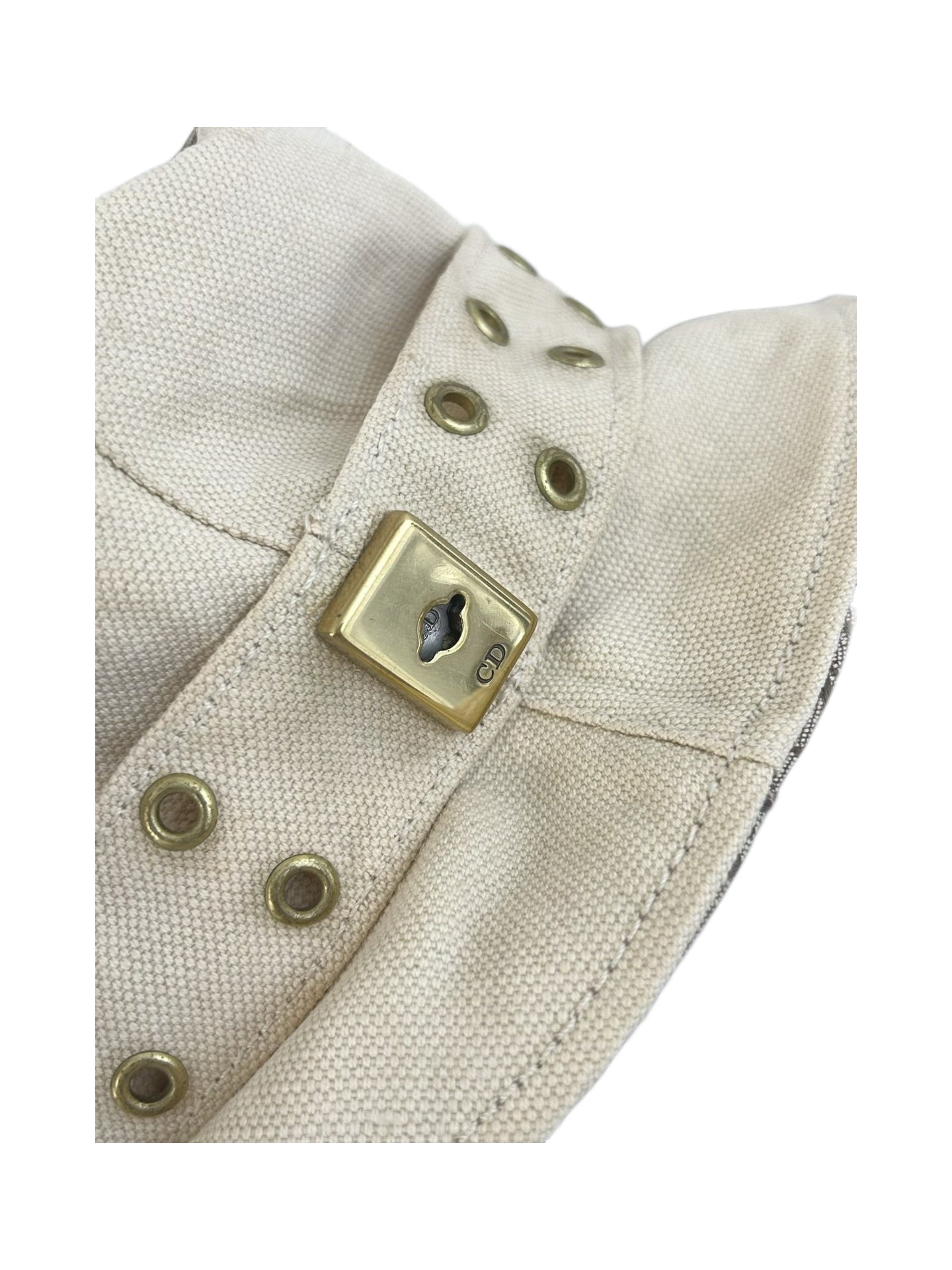 Christian Dior Galliano Oblique Bucket Hat Vintage Punk Canvas Fisherman Hat Rare Archive