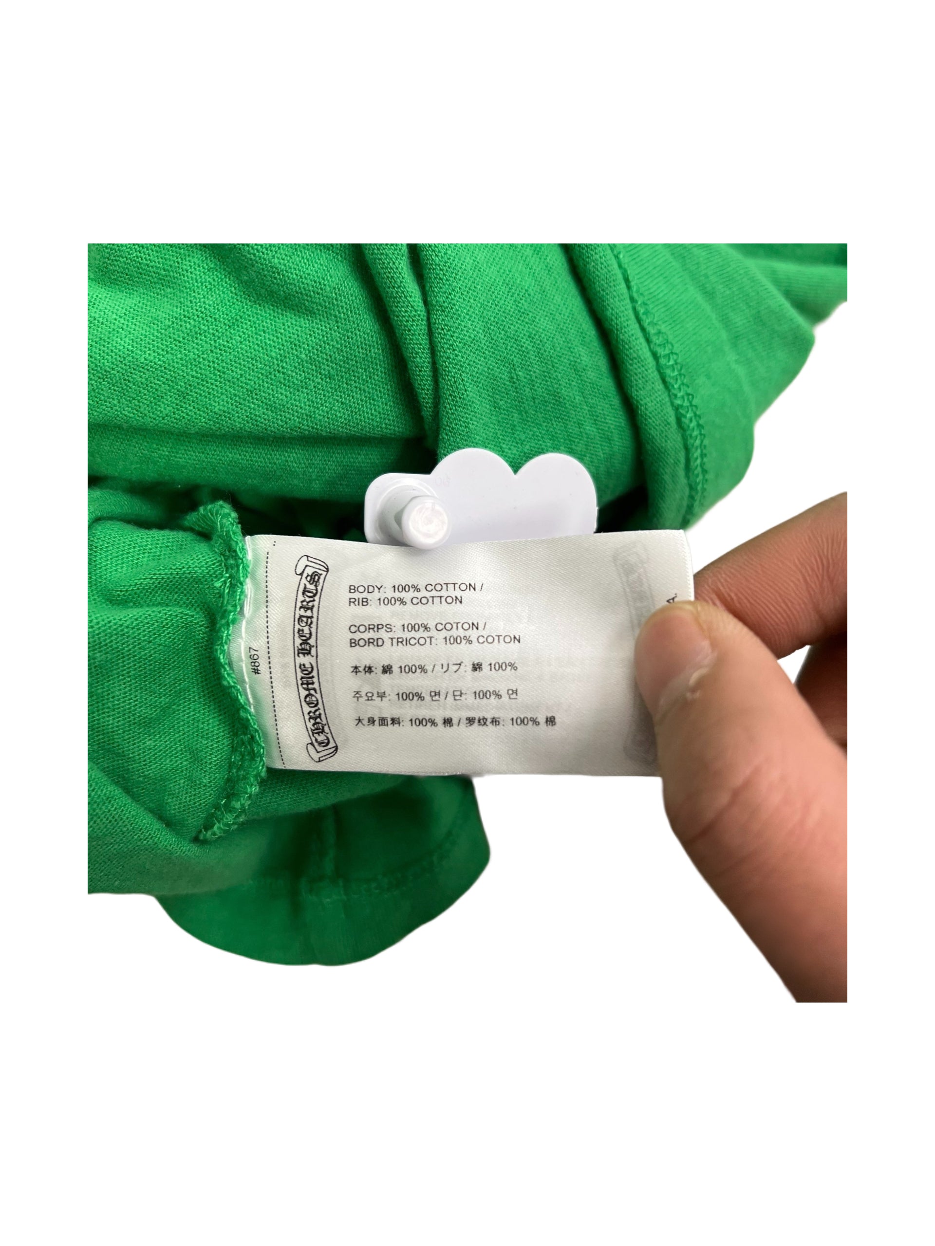 Chrome Hearts Green Long Sleeve Shirt 33 Graphic Jersey Tee Horseshoe Logo Rare Vintage