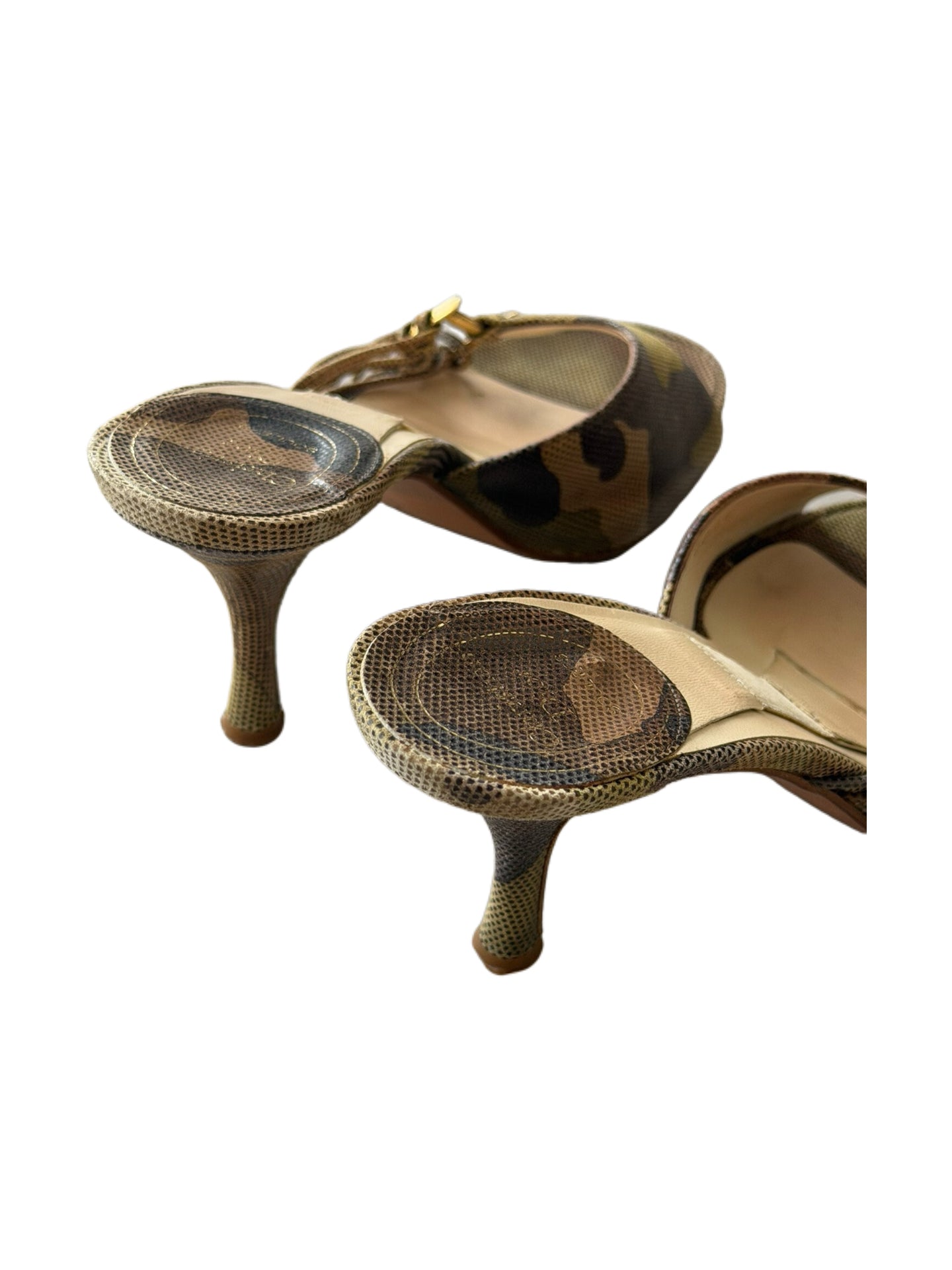 Christian Dior by John Galliano S/S 2001 Camouflage Mesh Mule Heels – Runway Archive Sandals