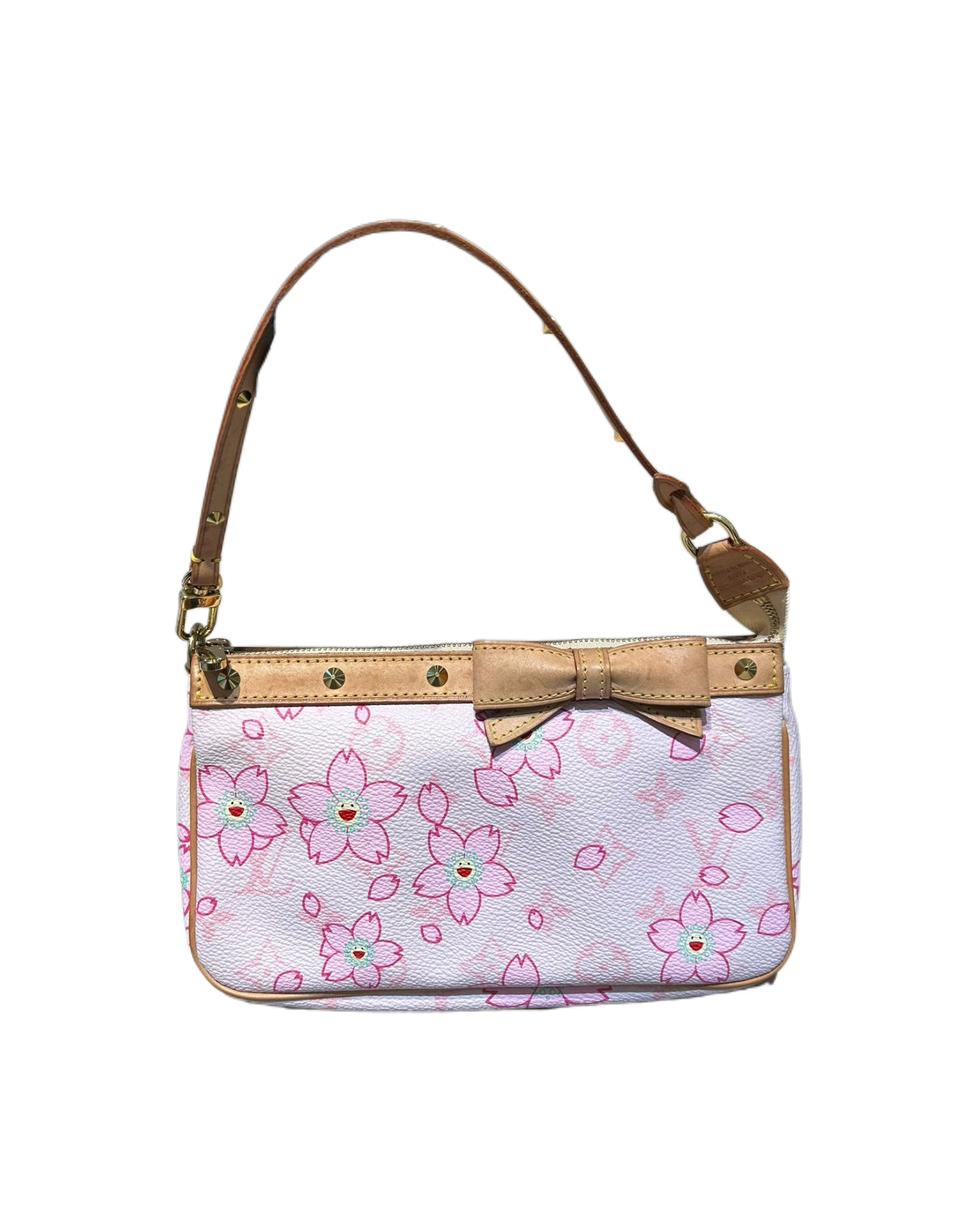 Louis Vuitton × Takashi Murakami Cherry Blossom Pochette Accessoires Monogram Canvas Shoulder Bag – Limited Edition Archive Piece