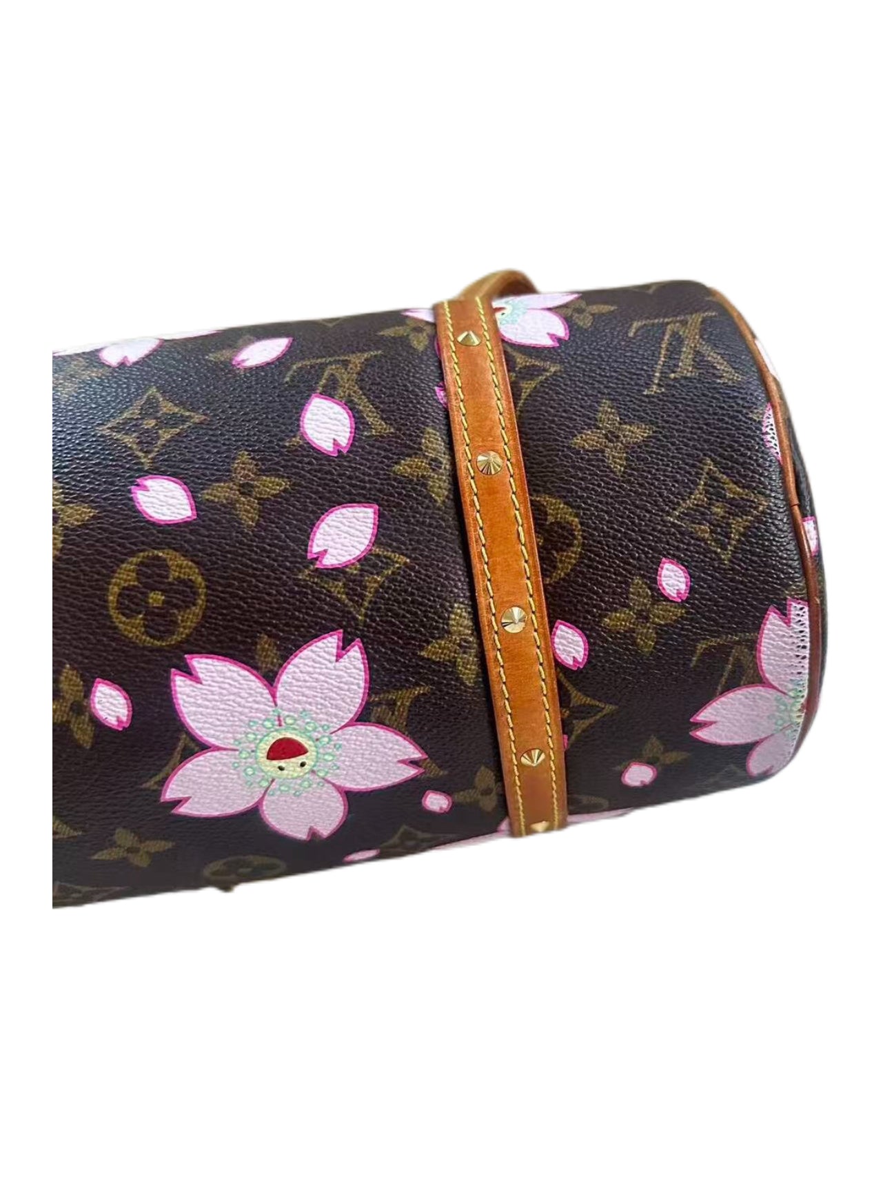 Louis Vuitton x Takashi Murakami Cherry Blossom Monogram Papillon Bow Lock Shoulder Bag Y2K Limited Edition Rare Vintage Piece