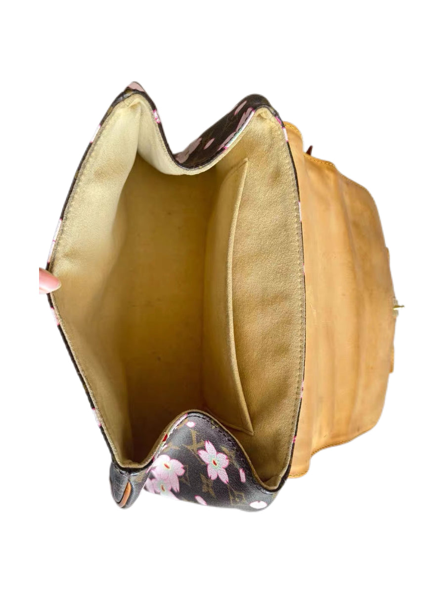 Louis Vuitton x Takashi Murakami Cherry Blossom Monogram Bow Lock Top Handle Bag Y2K Limited Edition Rare Vintage Handbag