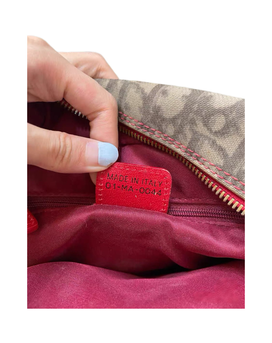 Christian Dior by John Galliano Rasta Oblique Monogram Crossbody Bag Rare Archive Canvas Shoulder Bag
