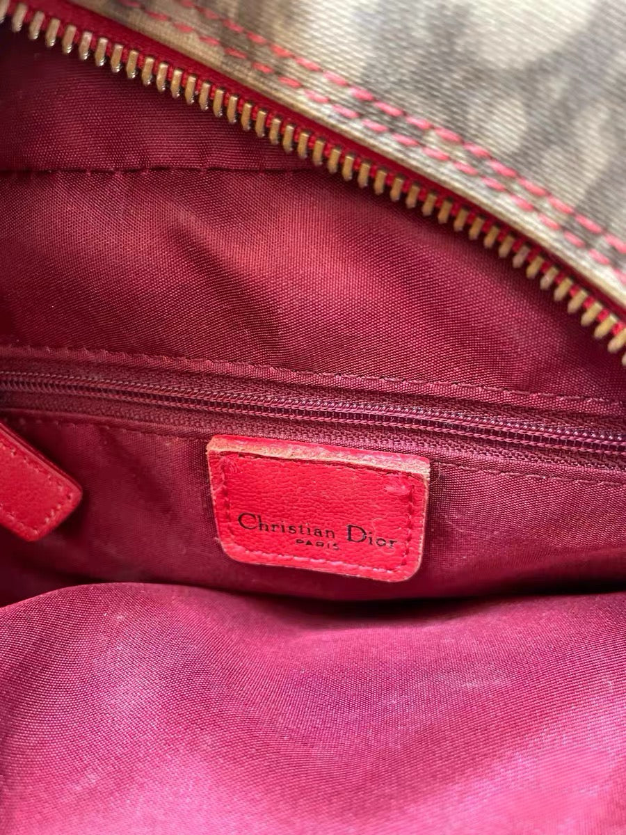 Christian Dior by John Galliano Rasta Oblique Monogram Crossbody Bag Rare Archive Canvas Shoulder Bag