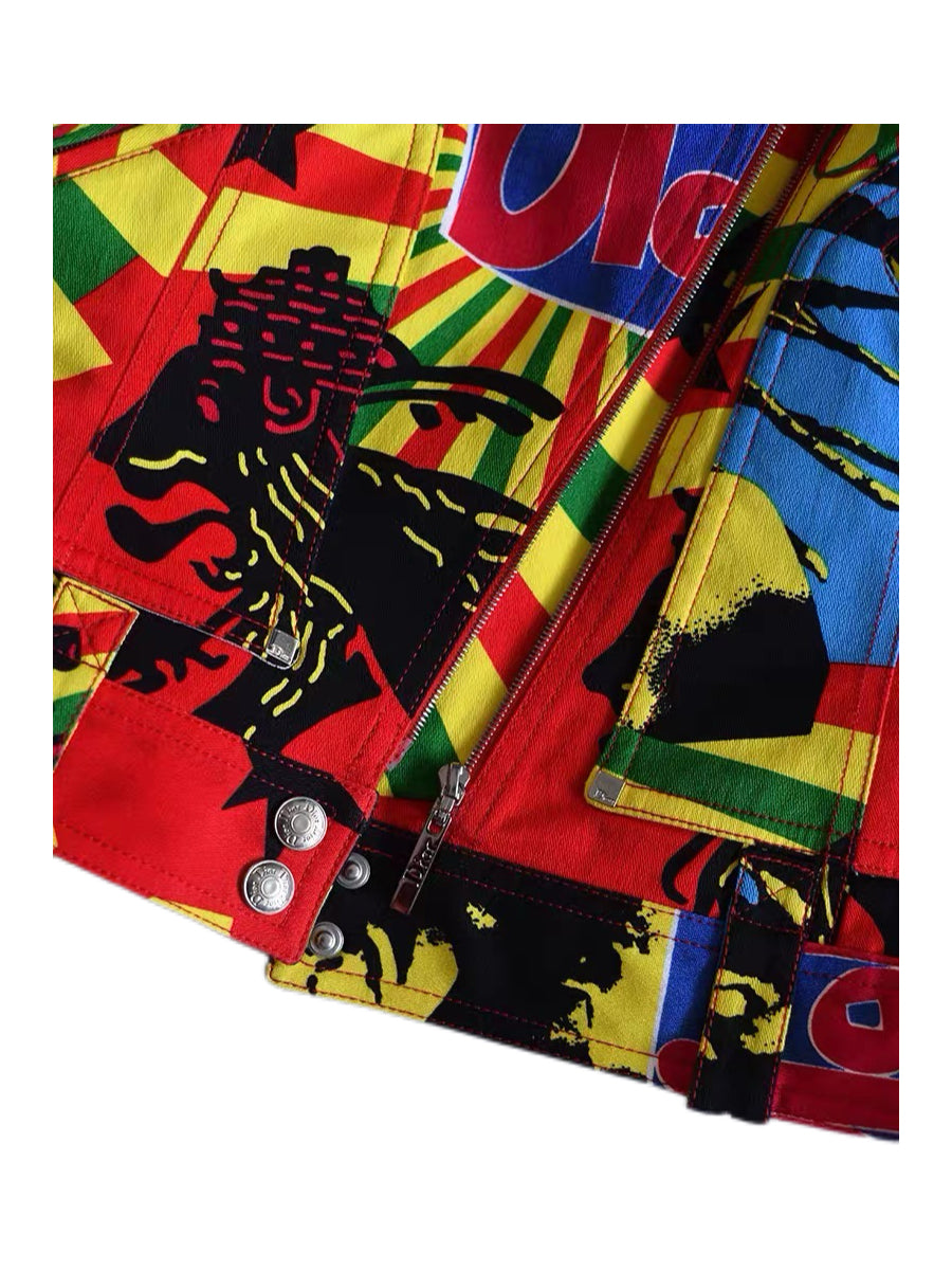 Christian Dior by John Galliano Rasta Graphic Print Vest Deadstock Rare Archive Runway Piece