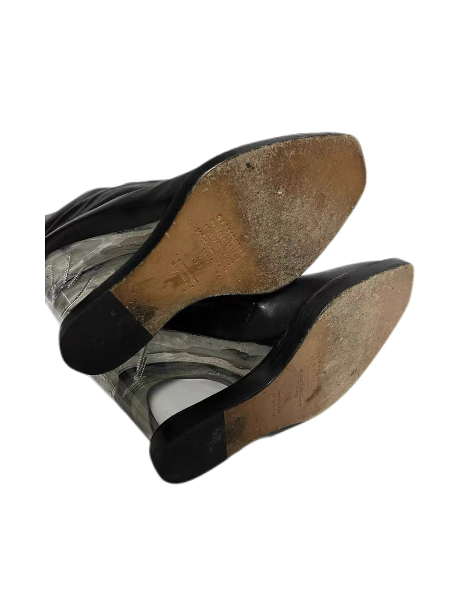 Maison Margiela 2013 FW Runway Nail Heel Lucite Wedge Boots Archive Statement Piece