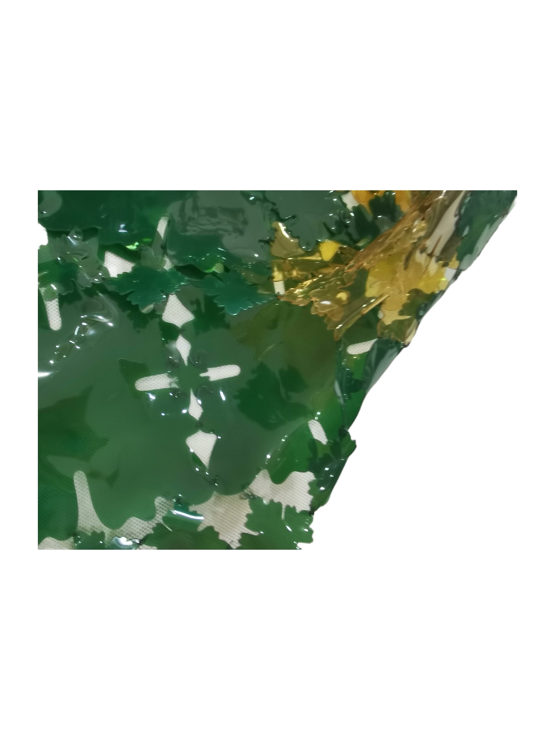 Miu Miu Runway PVC Floral Appliqué Mini Skirt Forest Green Archive Piece Limited Edition