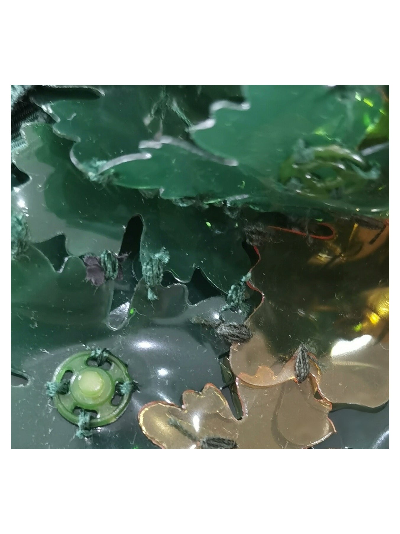 Miu Miu Runway PVC Floral Appliqué Mini Skirt Forest Green Archive Piece Limited Edition