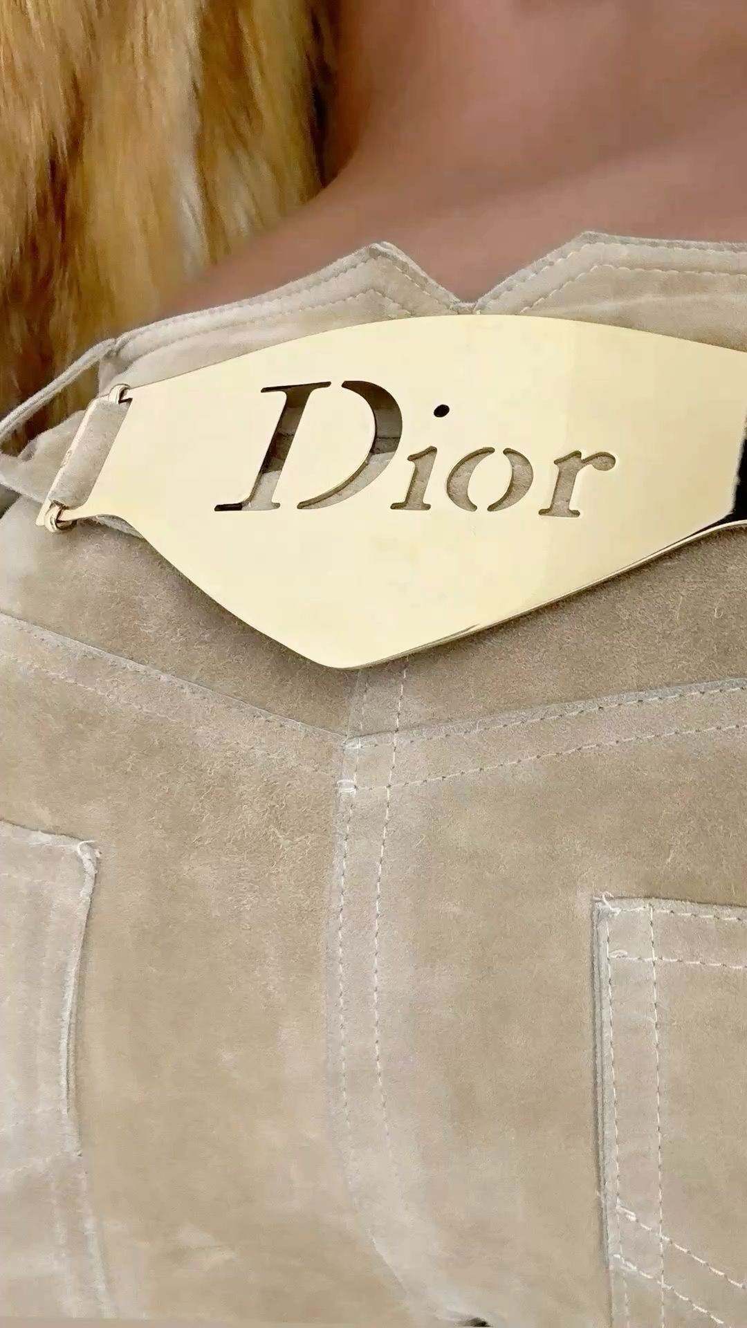 Christian Dior by John Galliano Suede Lace-Up Flared Trousers