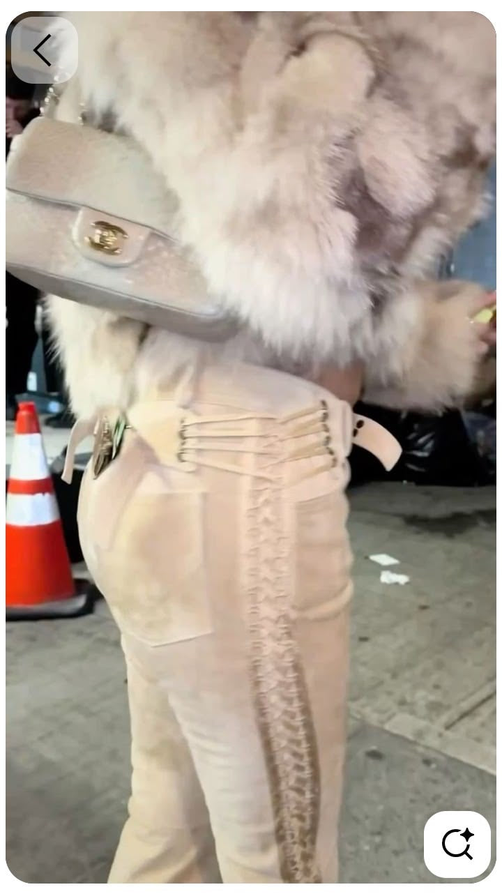 Christian Dior by John Galliano Suede Lace-Up Flared Trousers