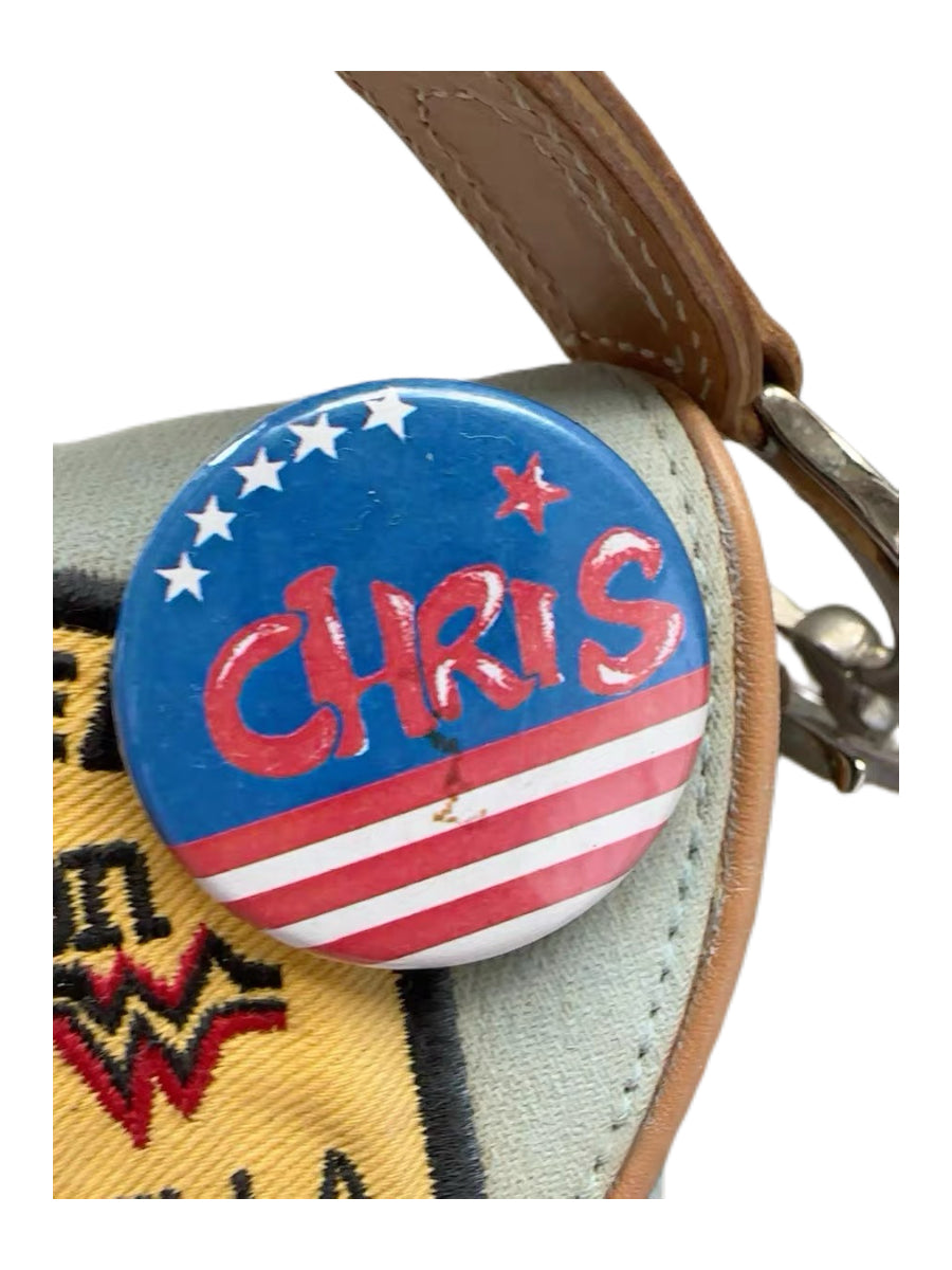 Christian Dior by John Galliano Racing Badge Embroidered Saddle Bag