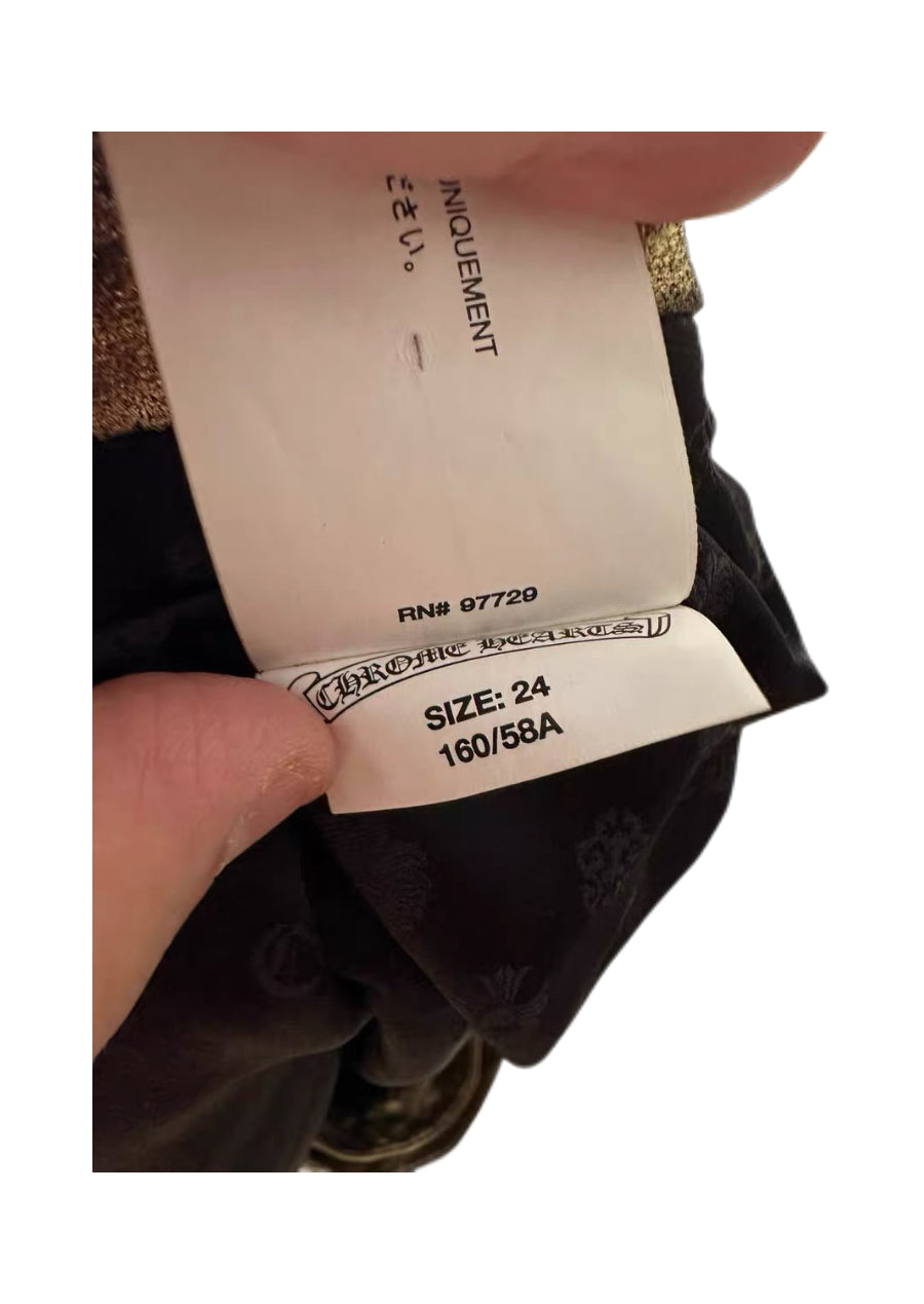 Chrome Hearts Bronze Metallic Leather Pleated Mini Skirt – Rare Adjustable Archive Piece
