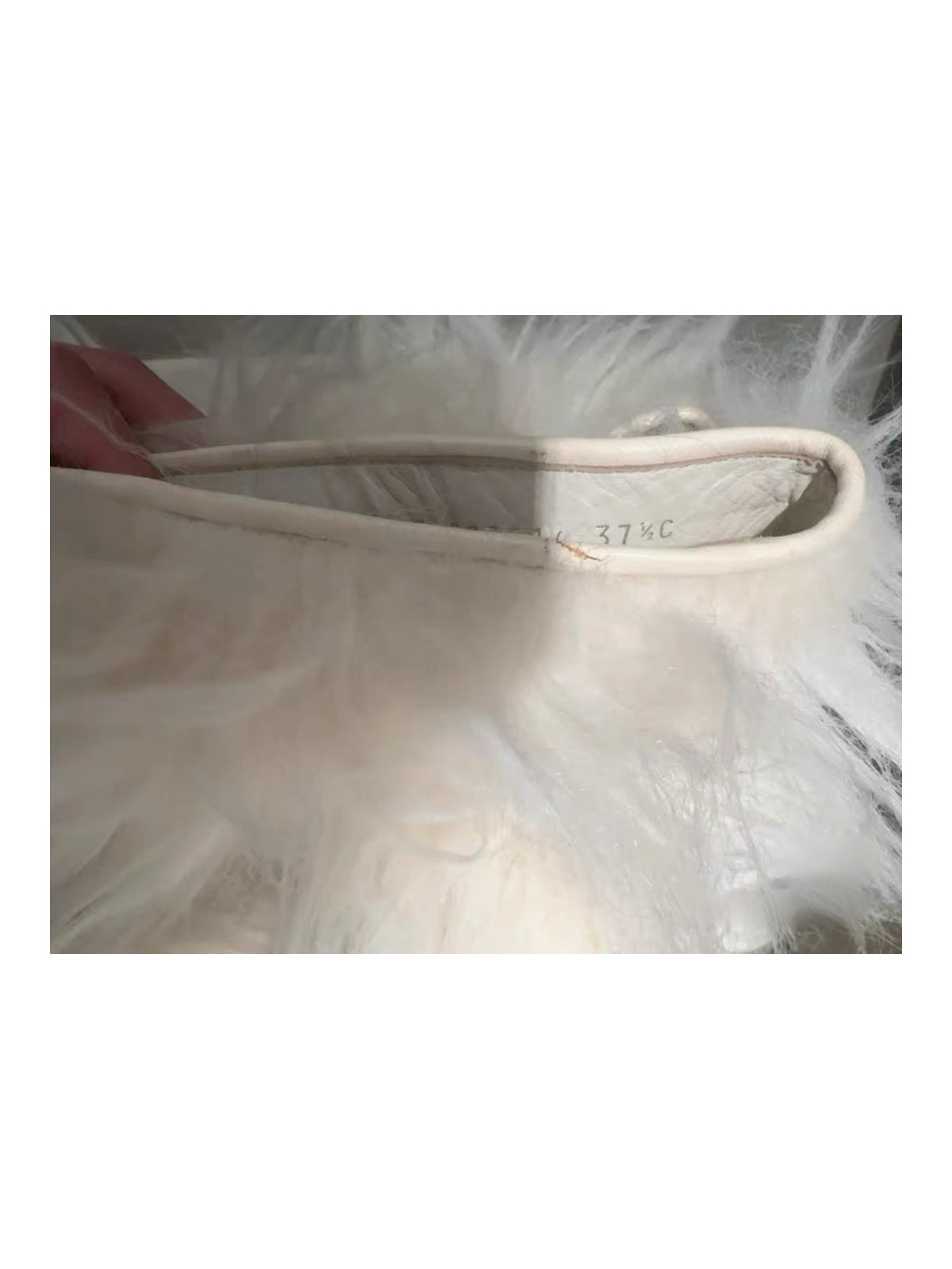 CHANEL White Fur Knee-High Boots Runway Edition Shearling High Boots Rare Statement Piece