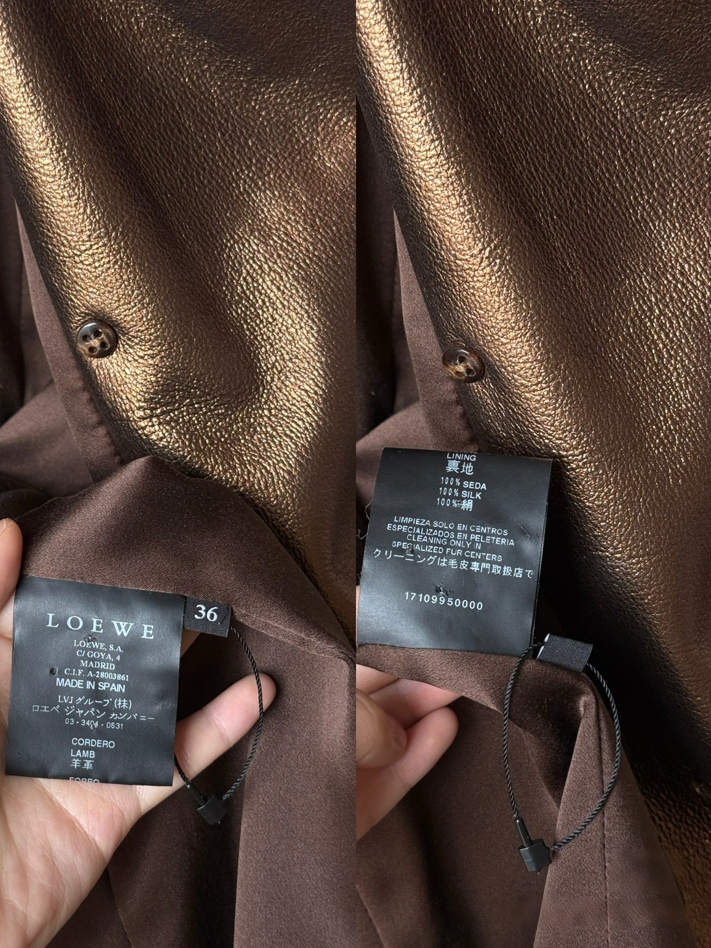 Loewe F/W 2011 Metallic Bronze Nappa Lamb Leather Trench Coat – Stuart Vevers Runway Archive Piece