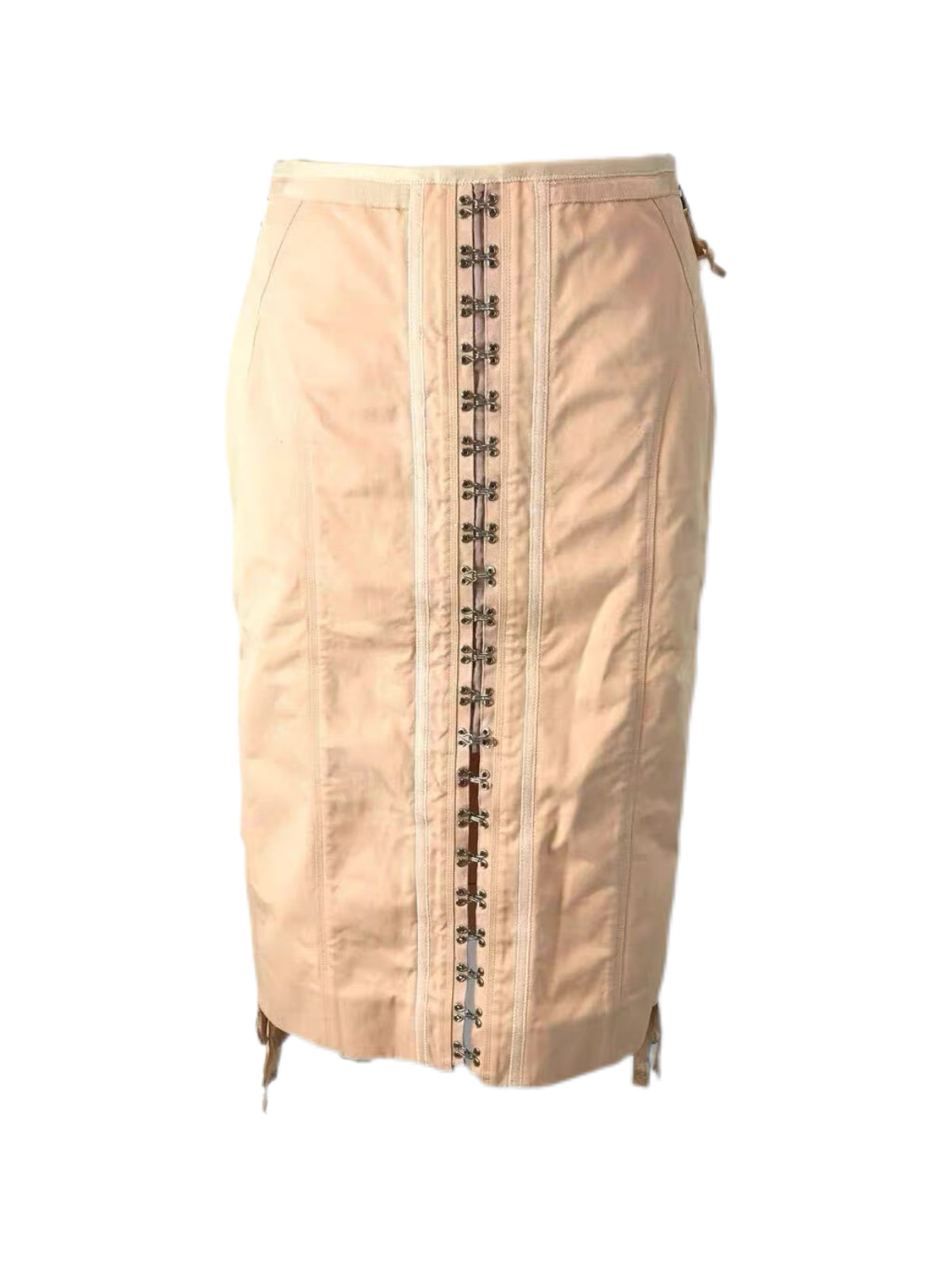 Louis Vuitton Spring/Summer 2007 Runway Lace-Up Pencil Skirt – Rare Blush Pink Corset Archive Piece