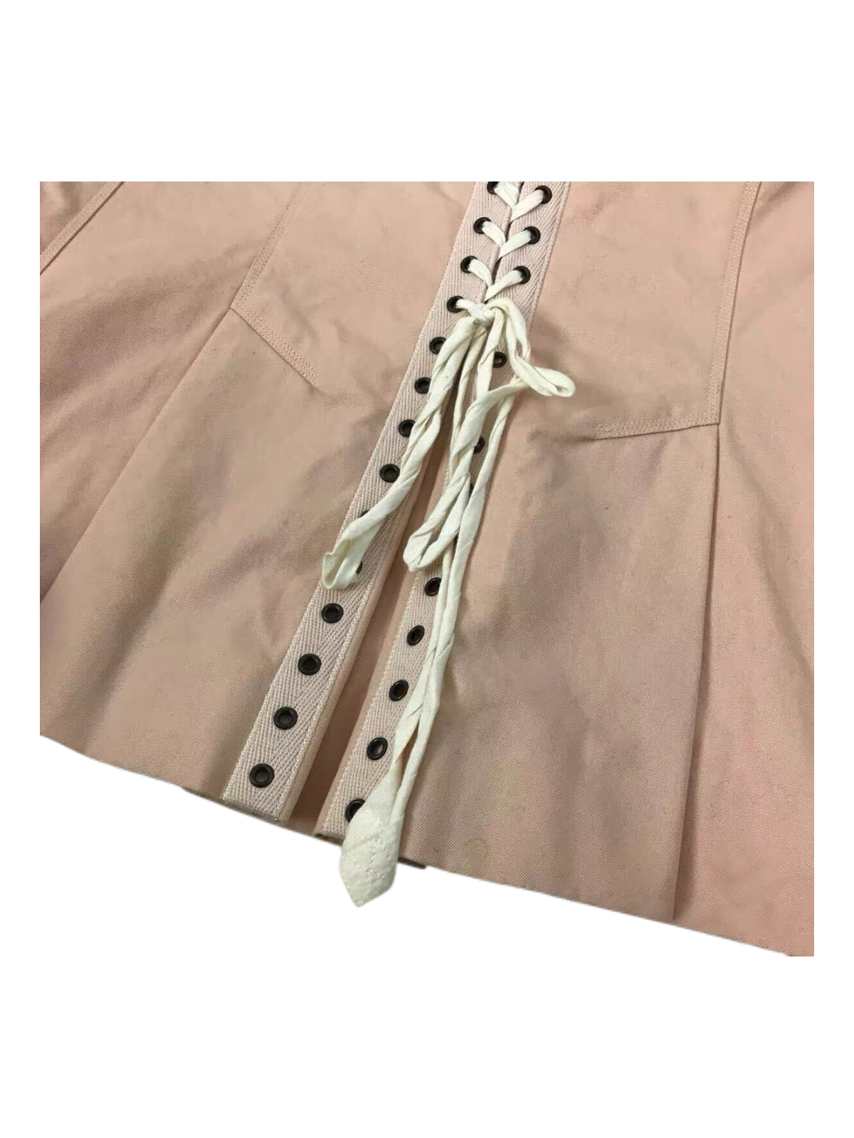 Louis Vuitton Spring/Summer 2007 Runway Lace-Up Pencil Skirt – Rare Blush Pink Corset Archive Piece