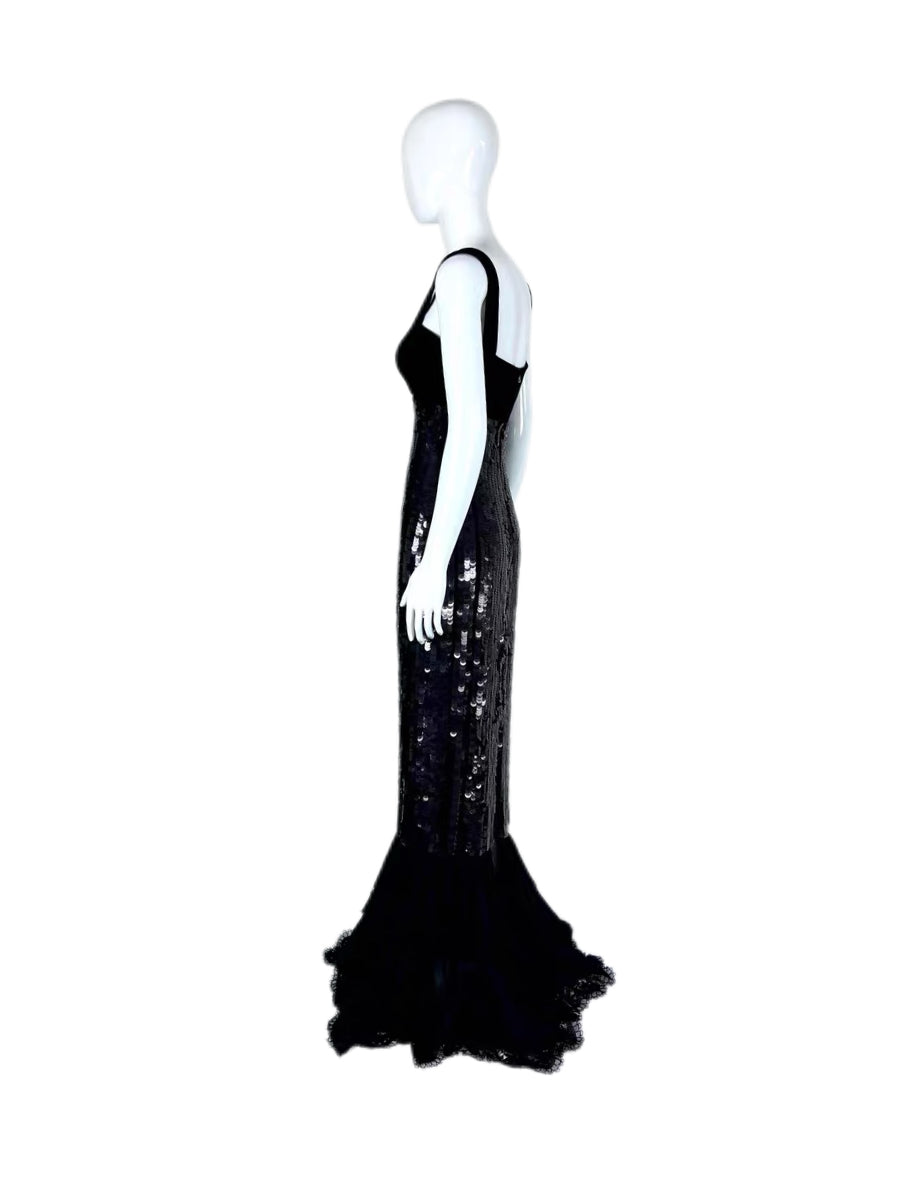 Tom Ford S/S 2001 Black Sequin Mermaid Evening Gown – One-of-One Couture-Level Piece