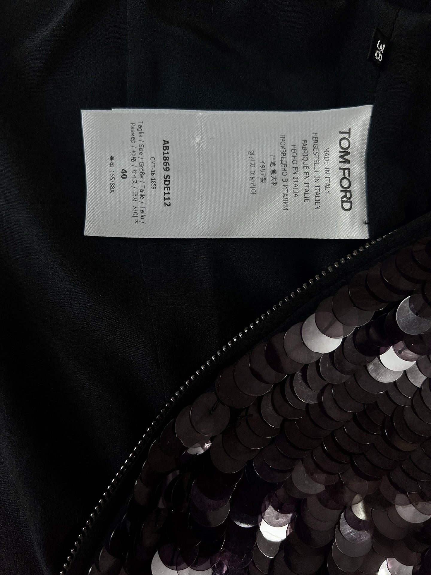 Tom Ford S/S 2001 Black Sequin Mermaid Evening Gown – One-of-One Couture-Level Piece