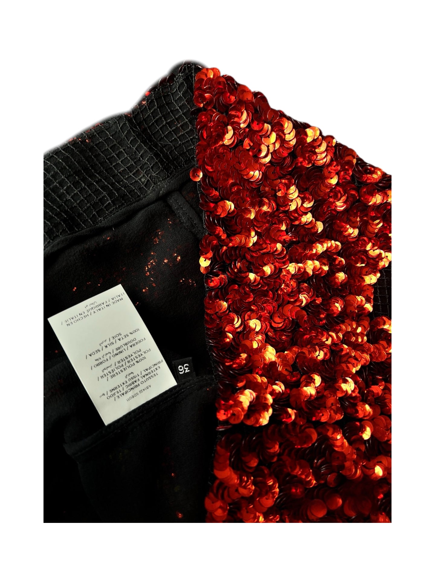 Tom Ford Spring/Summer 2016 Couture Hand-Embroidered Sequin Dress – Sculptural Flame Motif Archive Piece