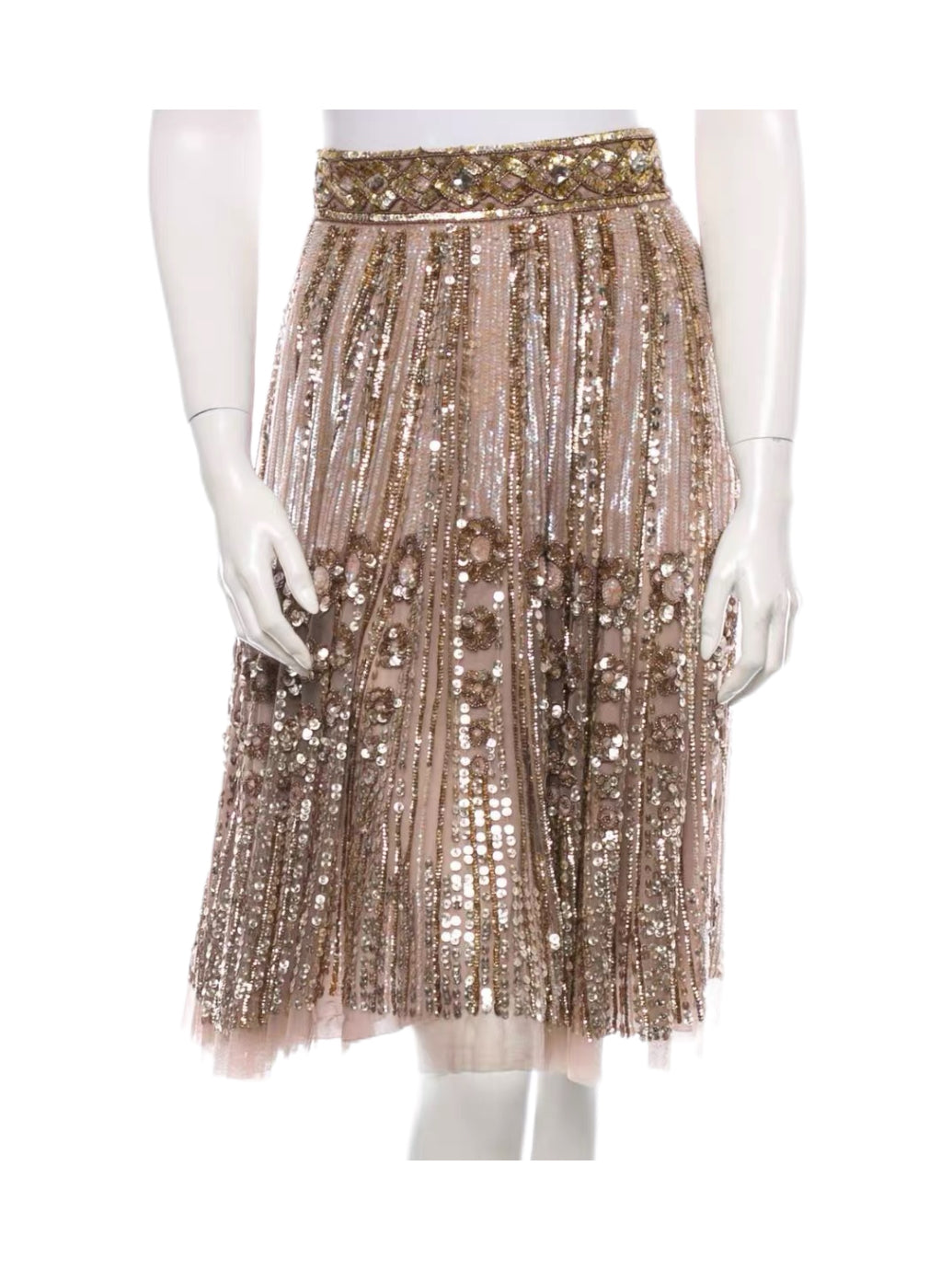 Blumarine Couture S/S 2020 Hand-Beaded Sequin Skirt – Runway Evening Piece