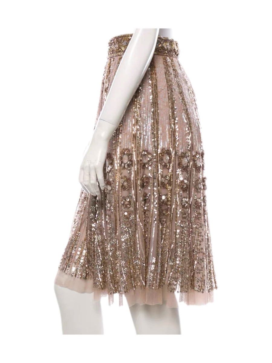 Blumarine Couture S/S 2020 Hand-Beaded Sequin Skirt – Runway Evening Piece