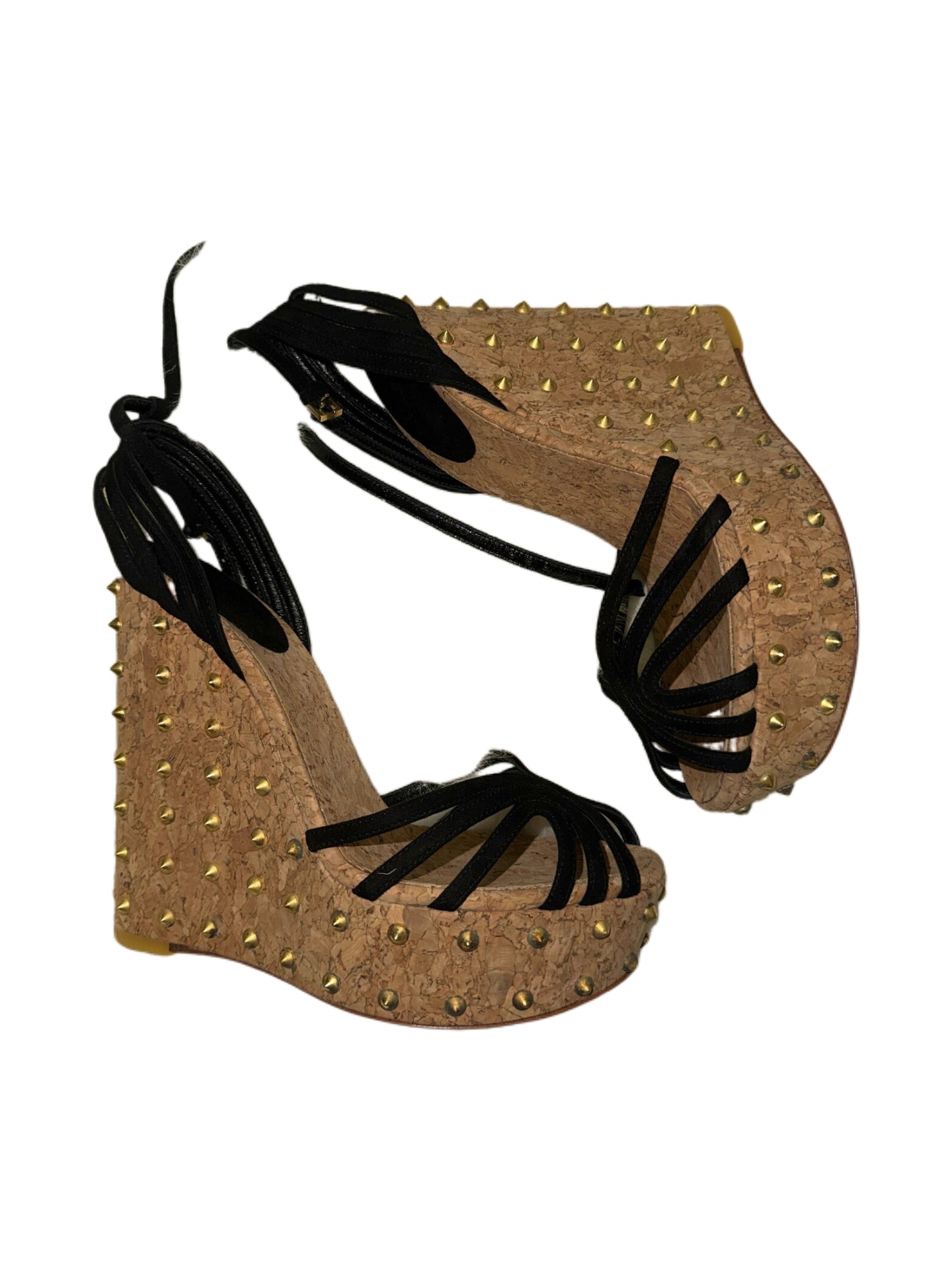 Gucci × Hirohiko Araki Limited Edition Studded Cork Wedge Sandals – JoJo’s Bizarre Adventure Editorial Archive Platform Heels