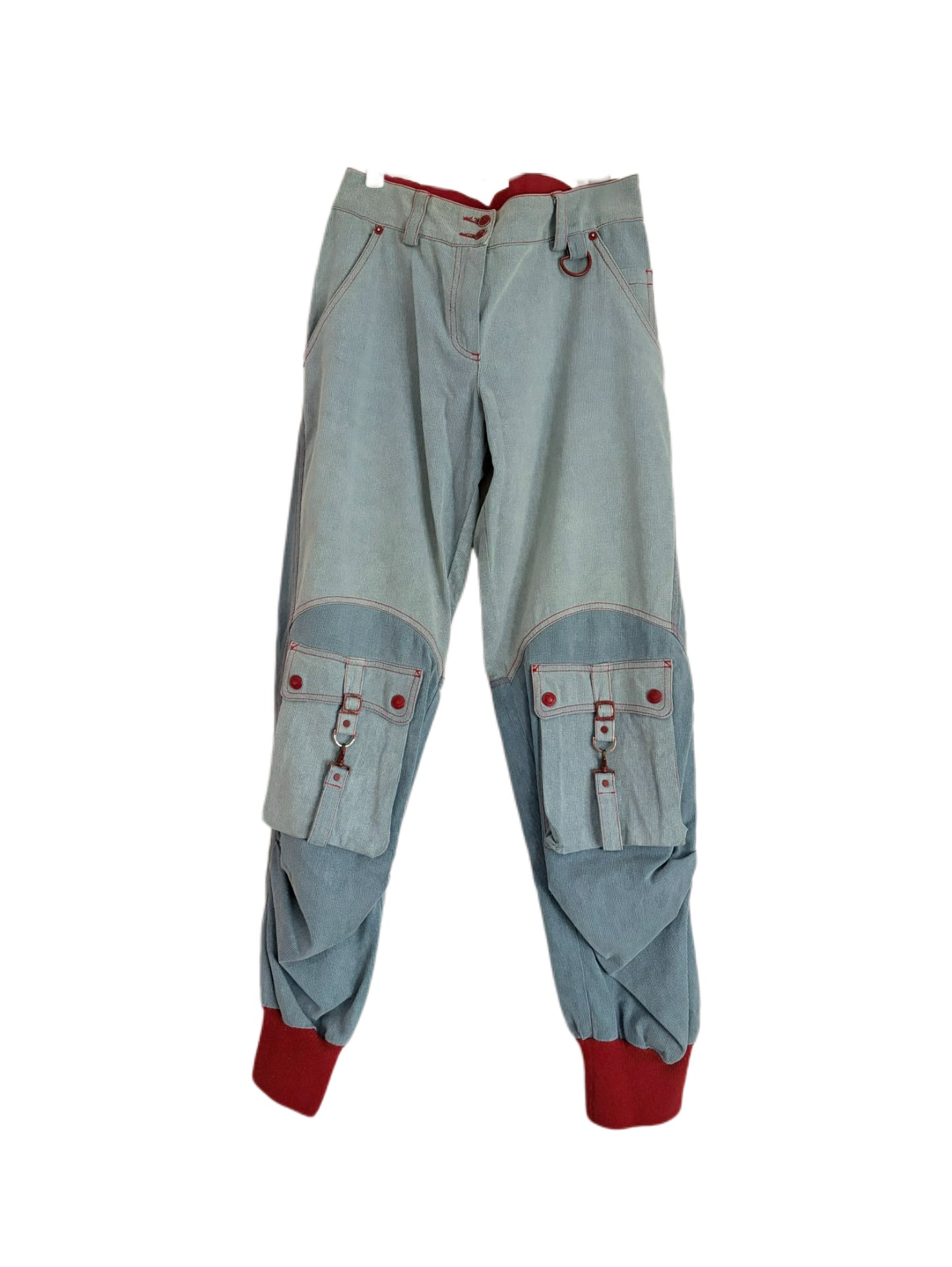 Christian Dior by John Galliano 2004 Golf Collection Denim Cargo Pants – Archive Contrast Stitch Utility Jeans Rare Runway Piece
