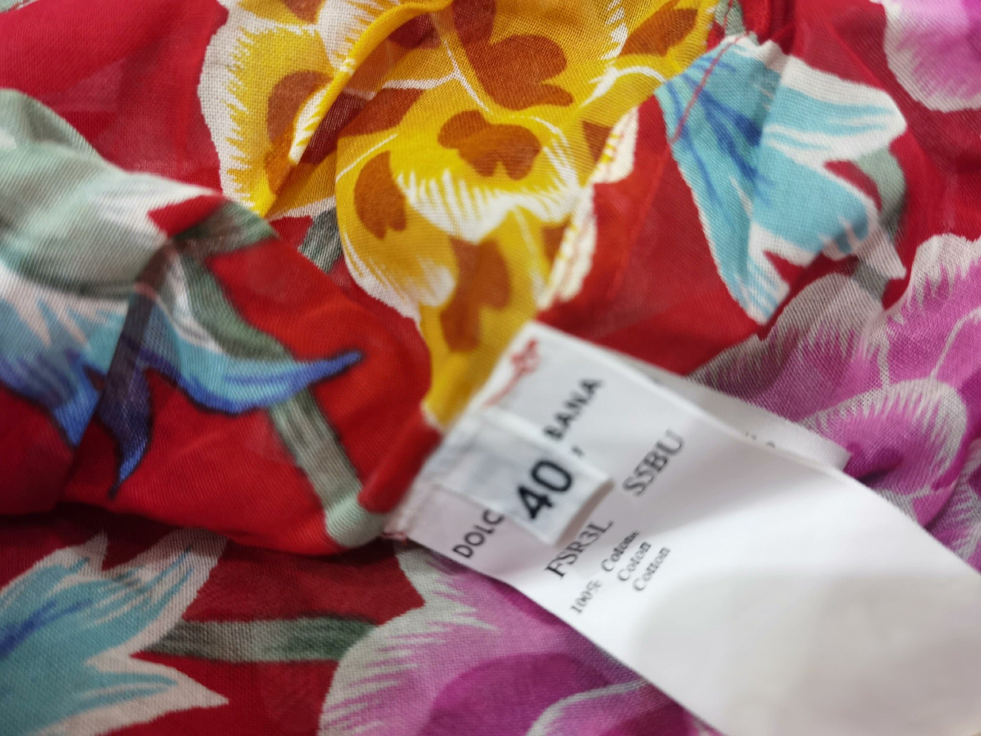 Dolce & Gabbana Chinese Peony Floral Silk Shirt – Runway Archive Red Print Blouse (Size IT40) Ultra Rare Collector Piece