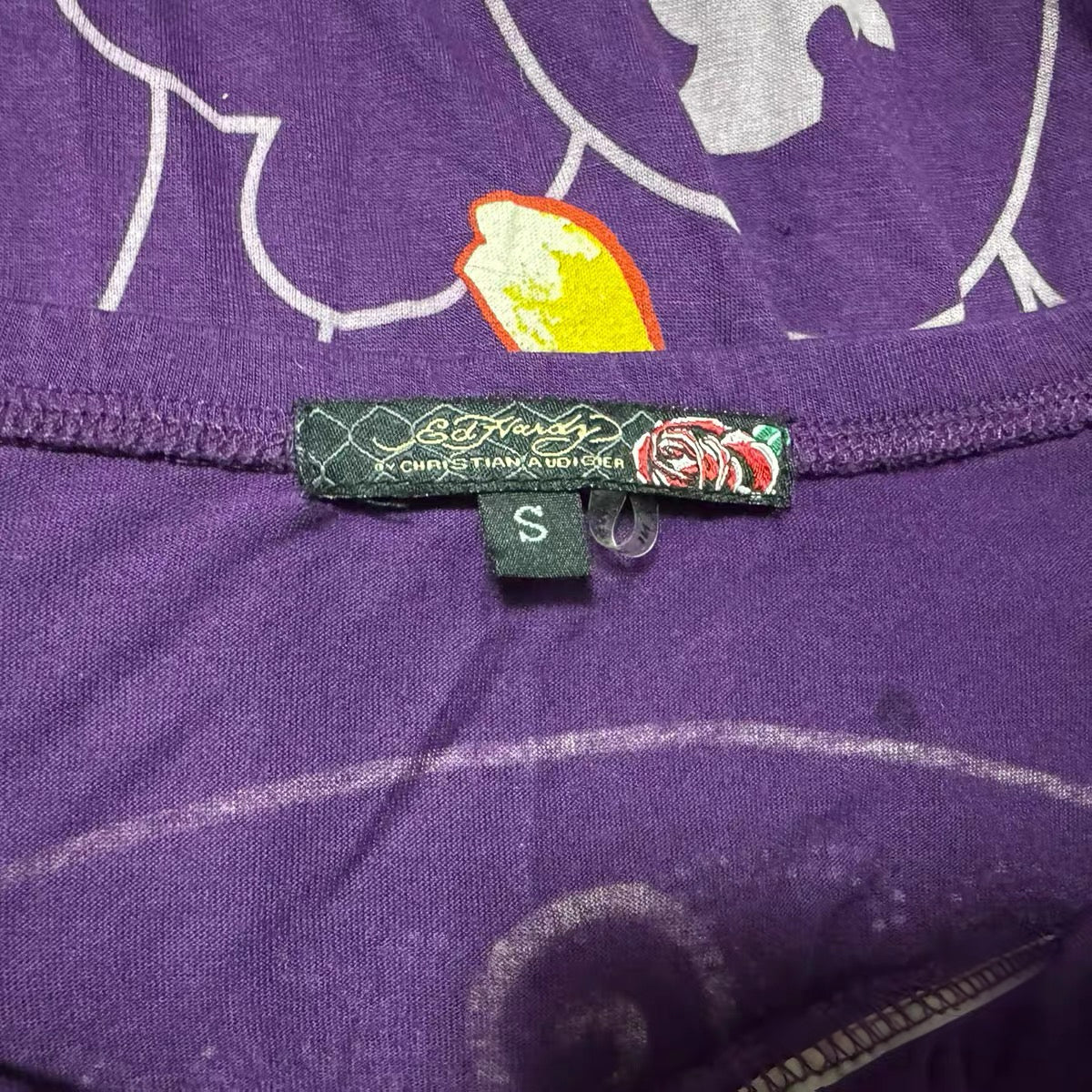 Ed Hardy by Christian Audigier Japanese Ukiyo-e Crystal Embellished Halter Dress – Purple Tattoo Era Archive Piece