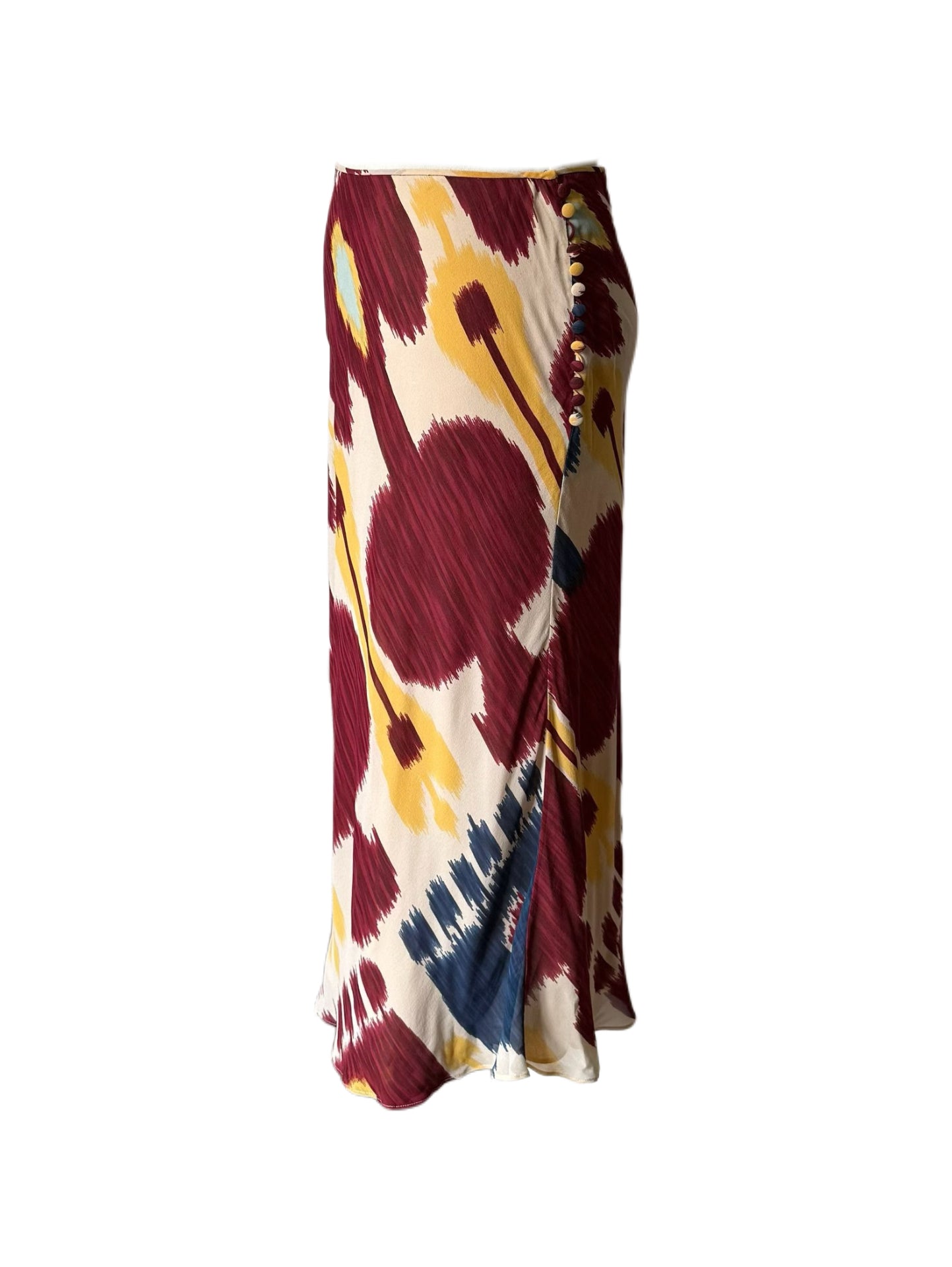 Christian Dior by John Galliano FW2001 Silk Abstract Print Button Skirt – Runway Archive Piece