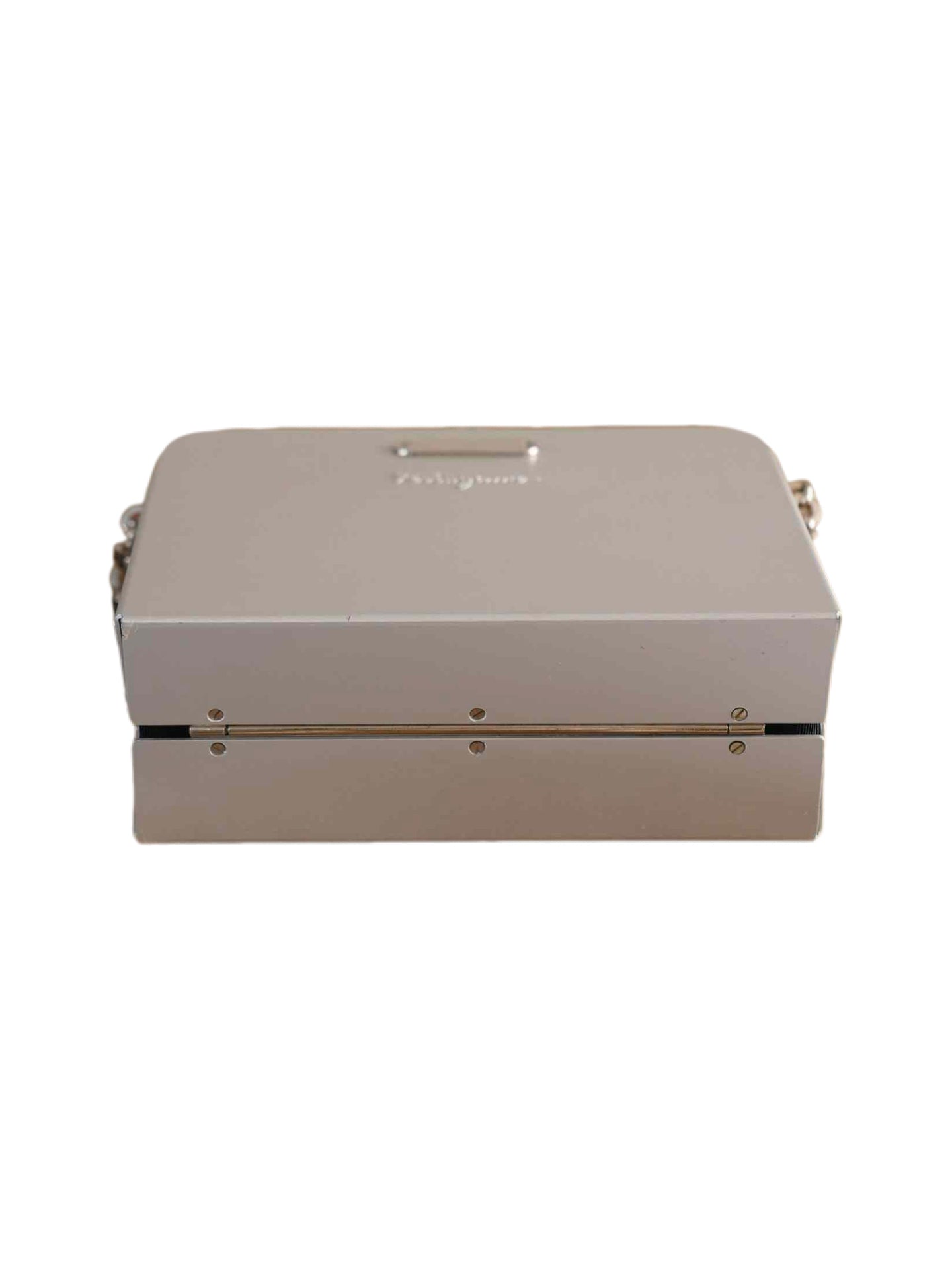 Salvatore Ferragamo Limited Edition Aluminium Metal Box Bag – Rare Sculptural Chain Shoulder Bag Collector Piece