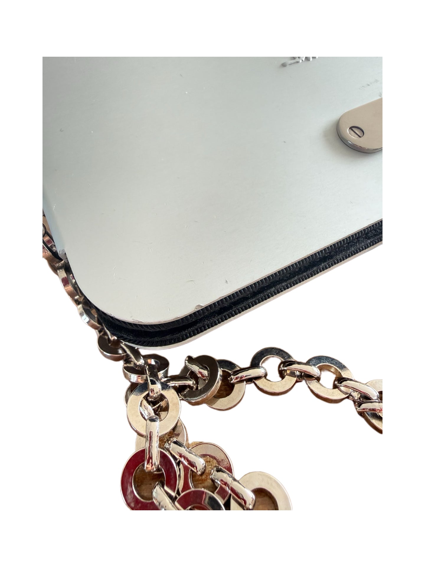 Salvatore Ferragamo Limited Edition Aluminium Metal Box Bag – Rare Sculptural Chain Shoulder Bag Collector Piece