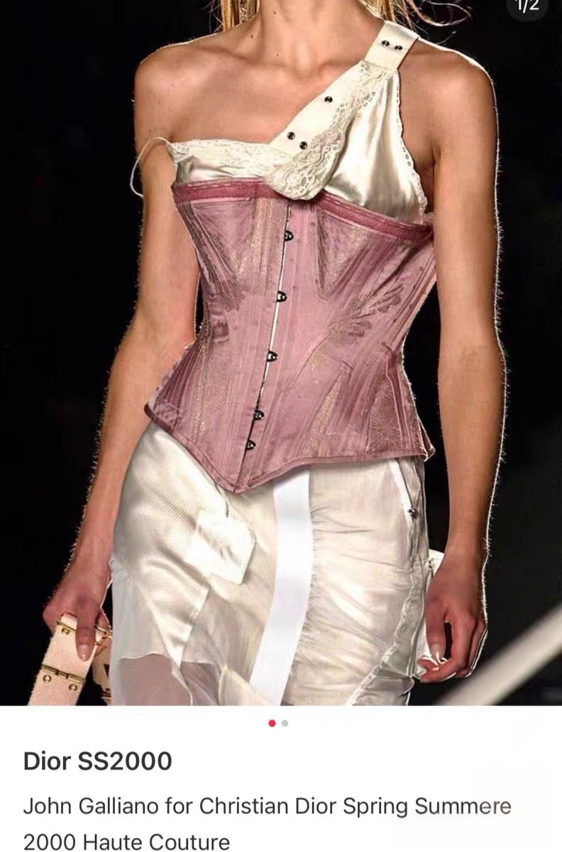 Christian Dior by John Galliano S/S 2002 Runway Silk Strap Deconstructed Dress – Punk Bandage Archive Museum Piece