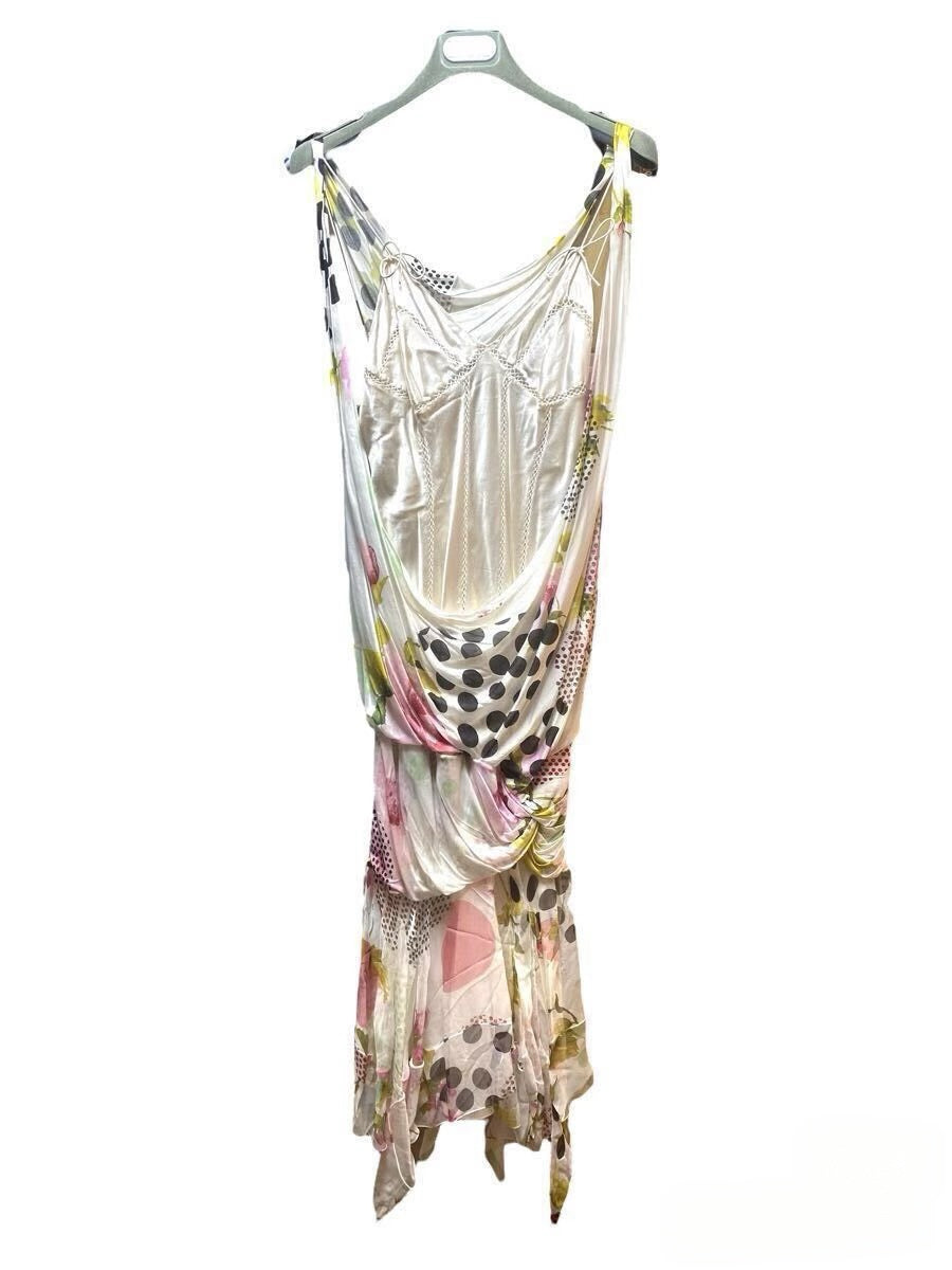 Christian Dior by John Galliano S/S 2004 Runway Silk Floral Draped Asymmetric Slip Dress – Museum-Level Archive Piece