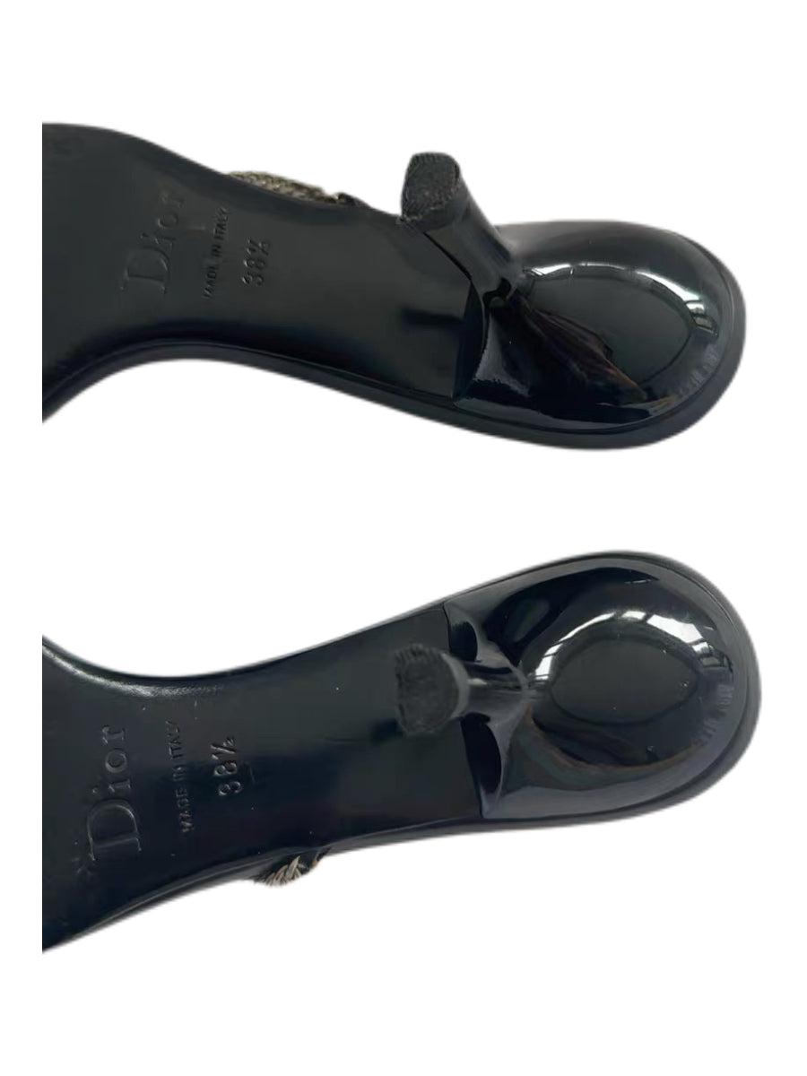Christian Dior by John Galliano Punk Star Chain Mule Sandals – Rare Black Leather Archive Heels