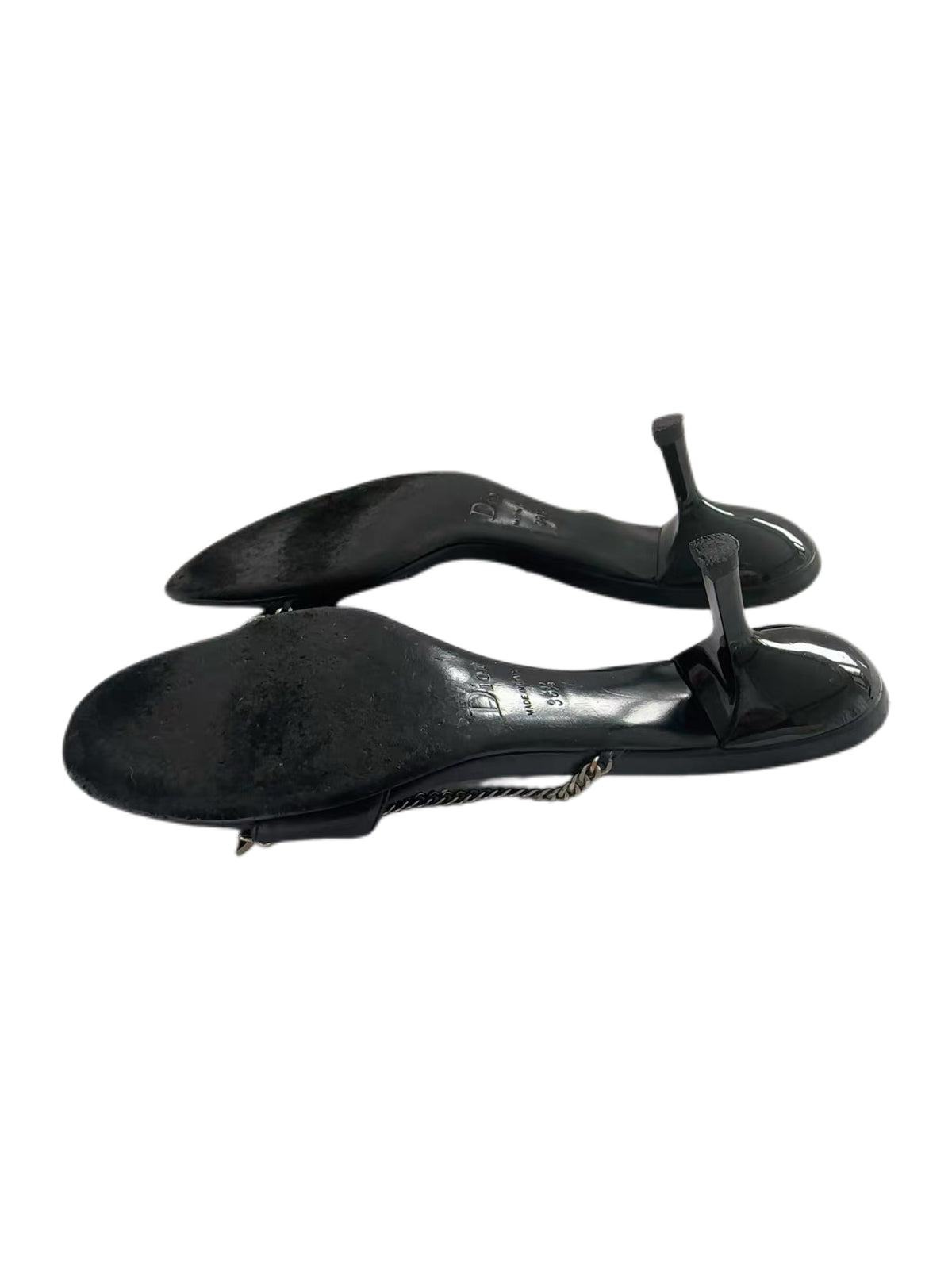 Christian Dior by John Galliano Punk Star Chain Mule Sandals – Rare Black Leather Archive Heels