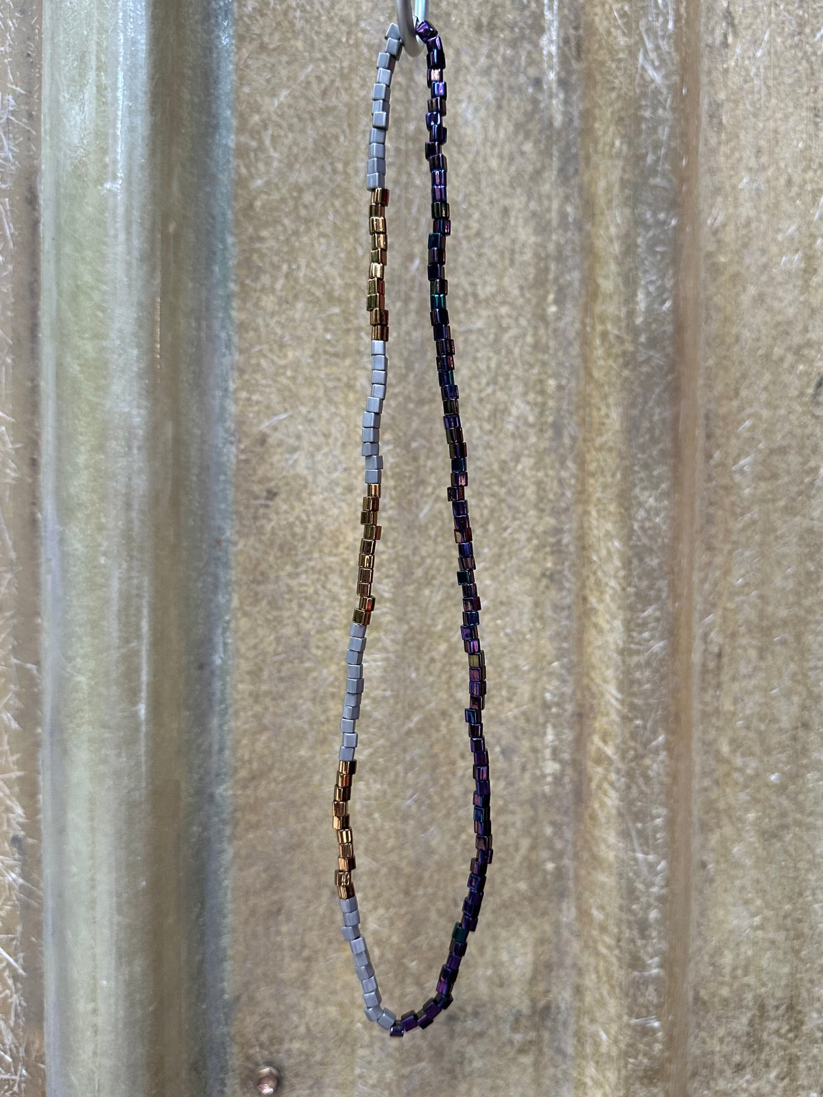 ECHO — Electroplated Cube Bead Necklace