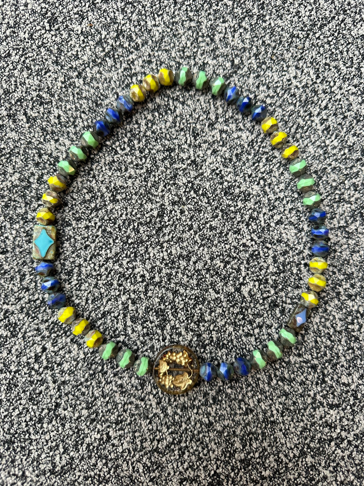 RUNE — Medieval Church-Inspired Czech Glass Beaded Necklace
