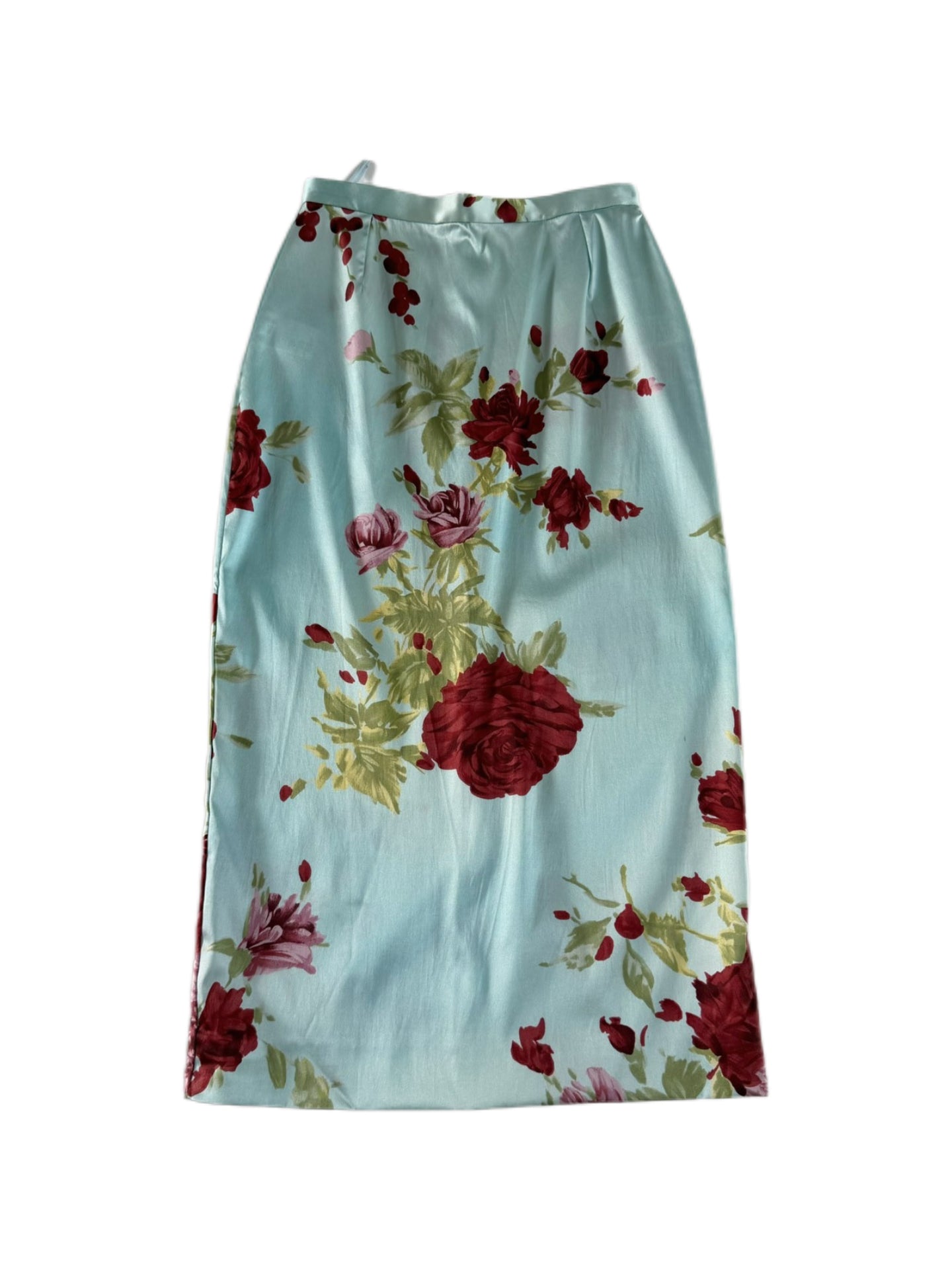 Dolce & Gabbana 1999 Silk Floral Pencil Skirt – Rare Archive Sex and the City Carrie Bradshaw Print IT38