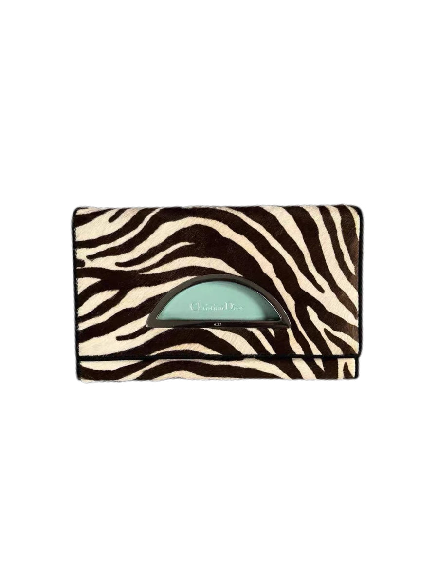 Christian Dior by John Galliano Zebra Pony Hair Wallet Clutch – Y2K Archive Phone Wallet