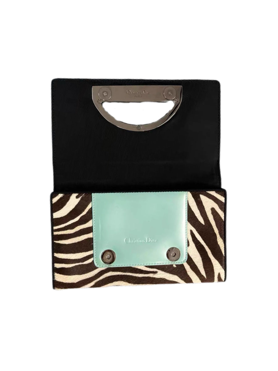 Christian Dior by John Galliano Zebra Pony Hair Wallet Clutch – Y2K Archive Phone Wallet